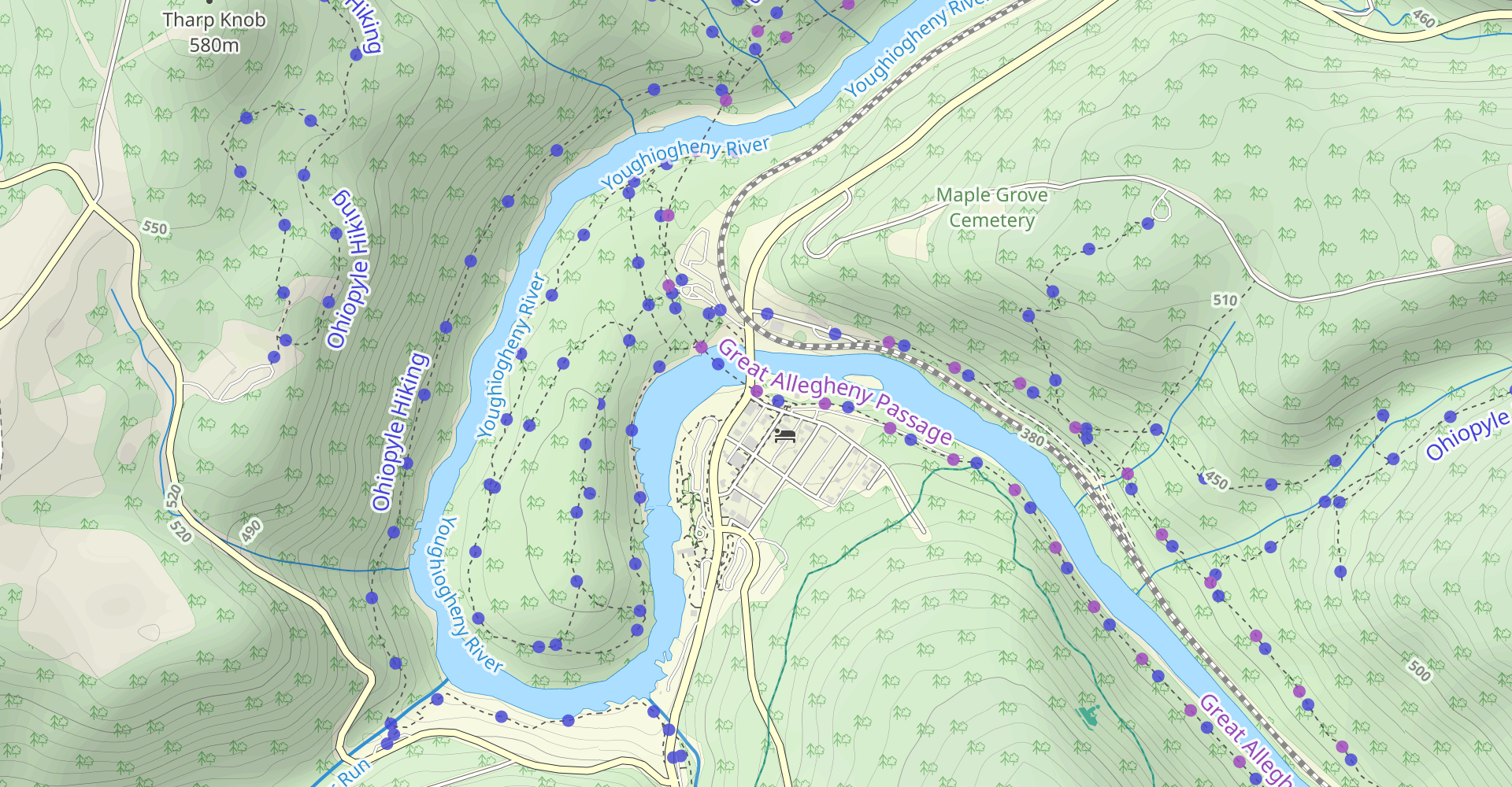 Youghiogheny River Trail - Ohiopyle to Confluence