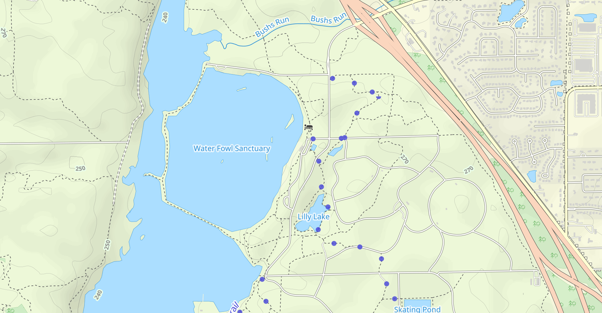 Hike South Overlook Waterfowl Sanctuary Trail