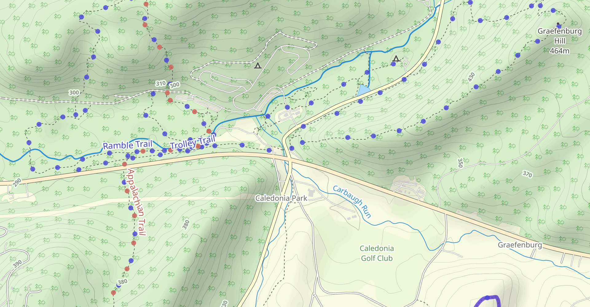 Appalachian Trail, Hosack Run and Locust Gap Loop