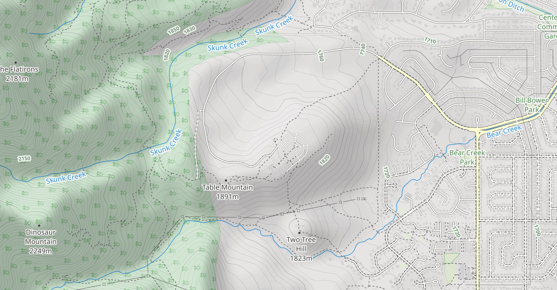 Bear Canyon to South Bear Peak to Mesa Trail Loop
