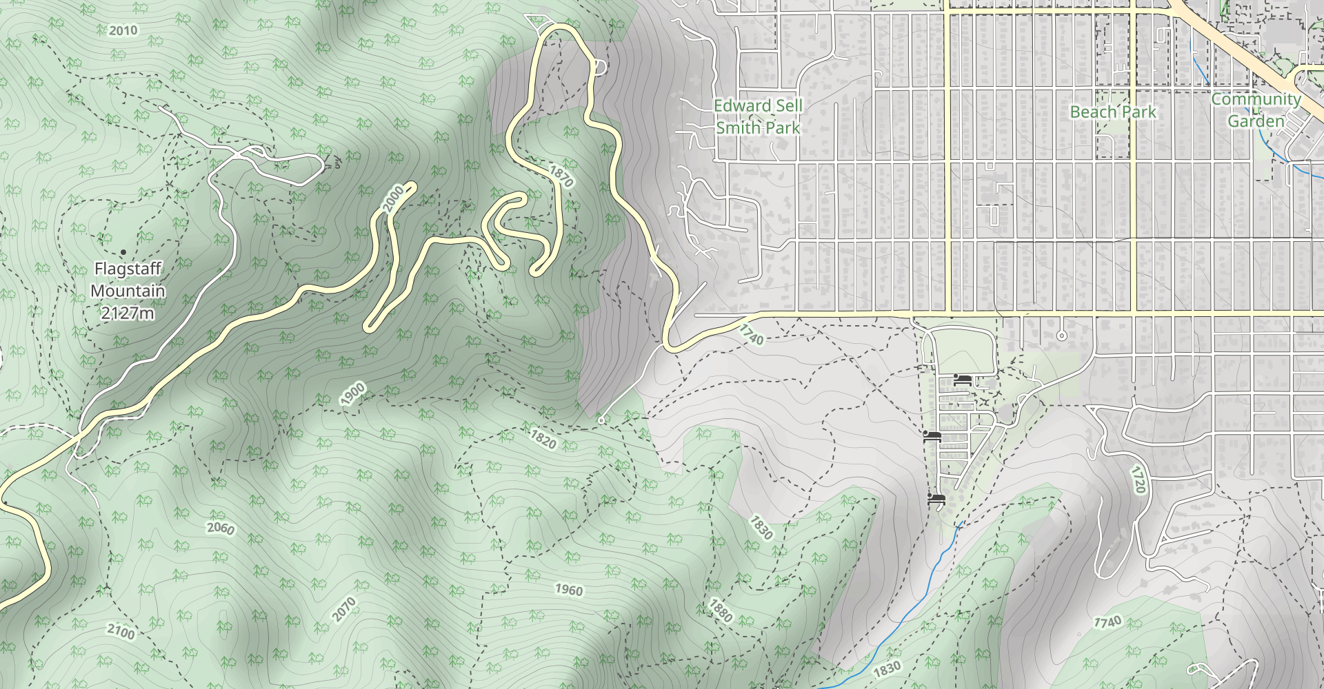Flagstaff Trail to Halfway House Trail (Boulder Star)