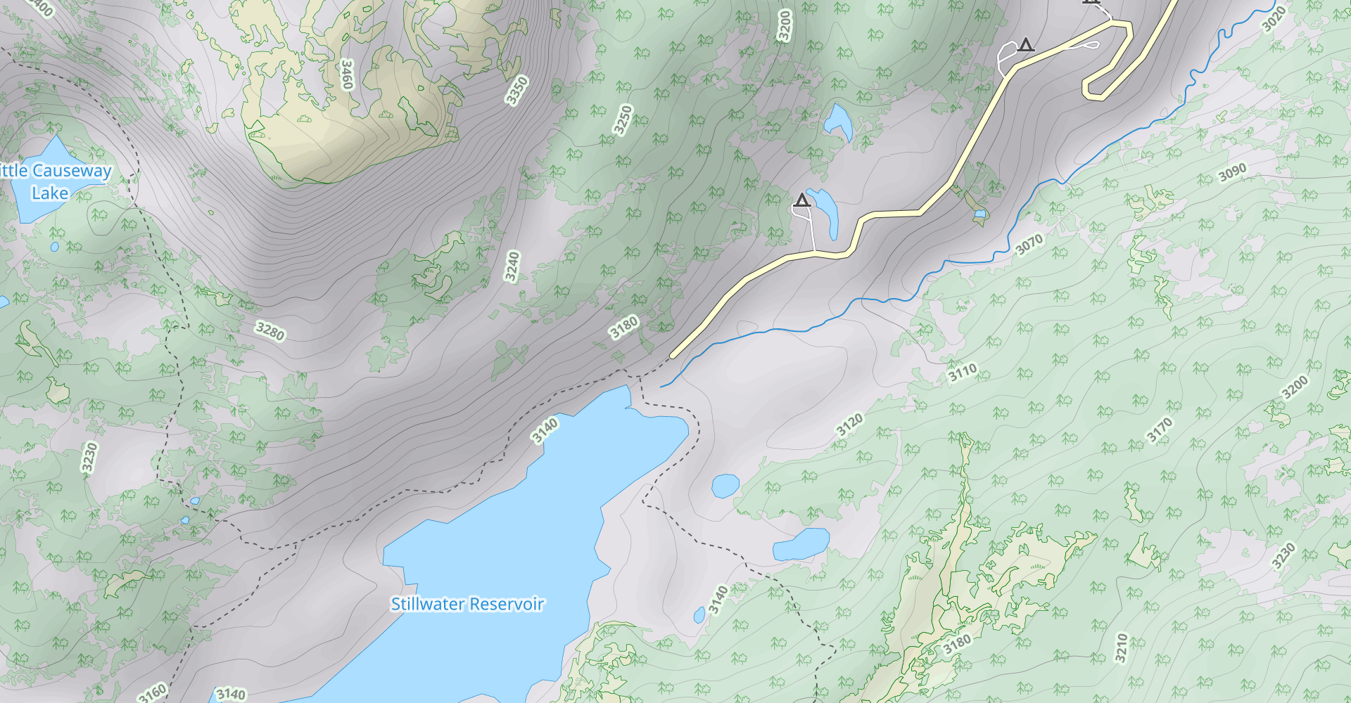 Stilllwater Reservoir to Flat Top