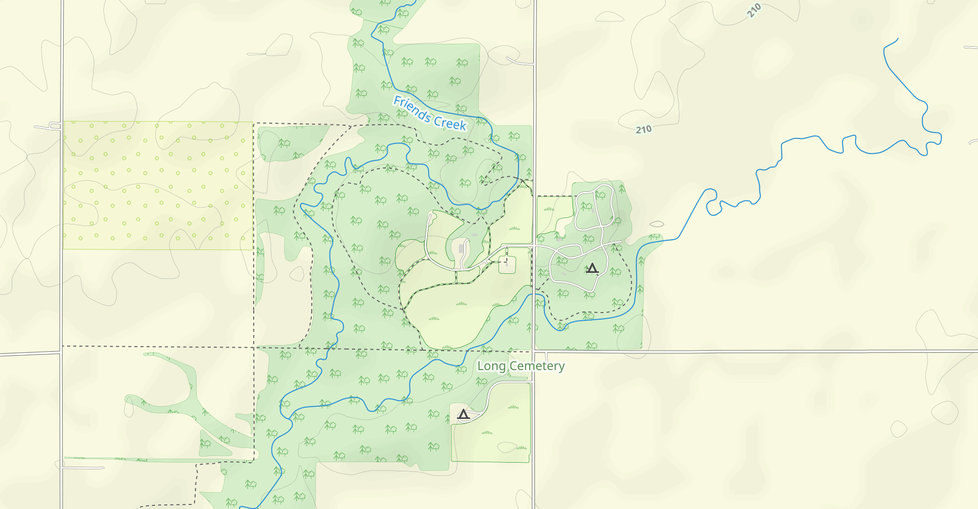 Friends Creek and Woodland Trail
