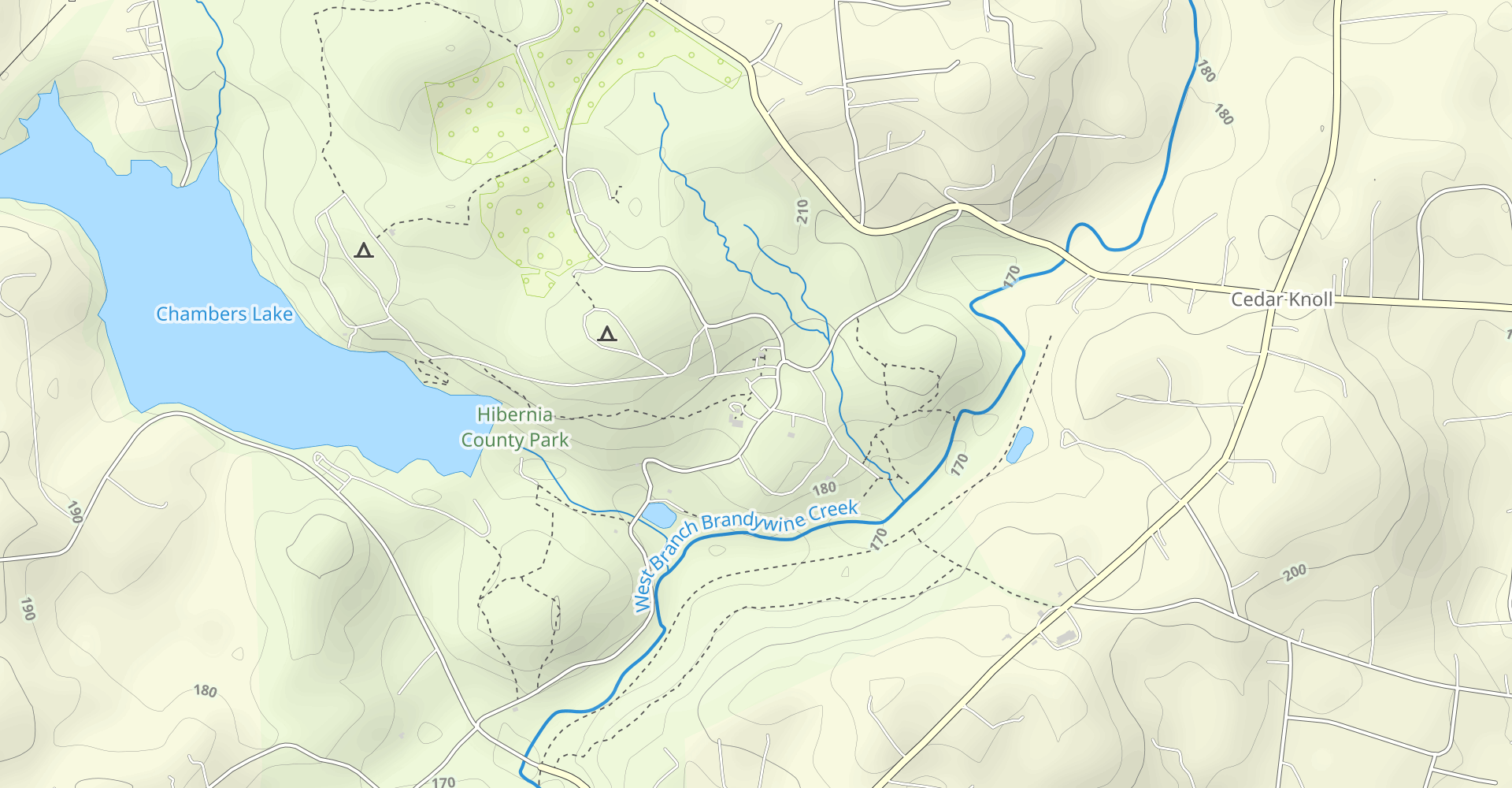 Lake Trail and Cedar Hollow Trail Loop