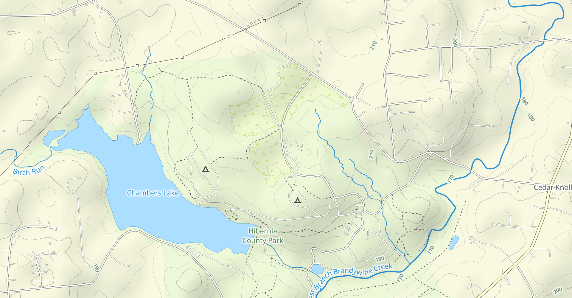 Forest Hill, Forge, Lake, and Cedar Hollow Trails Loop