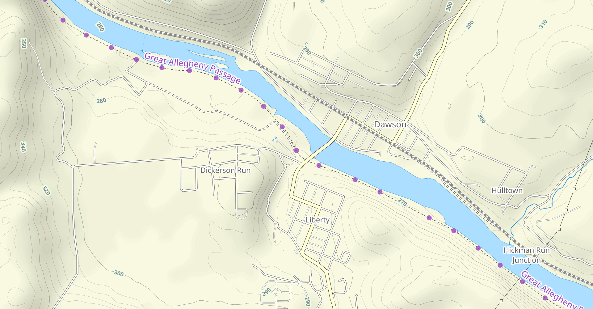 Yough River Trail: Dawson to Connellsville