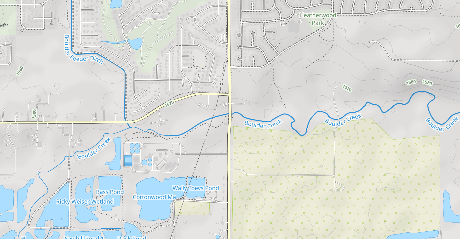 East Boulder Creek to Walden Wildlife Ponds Loop