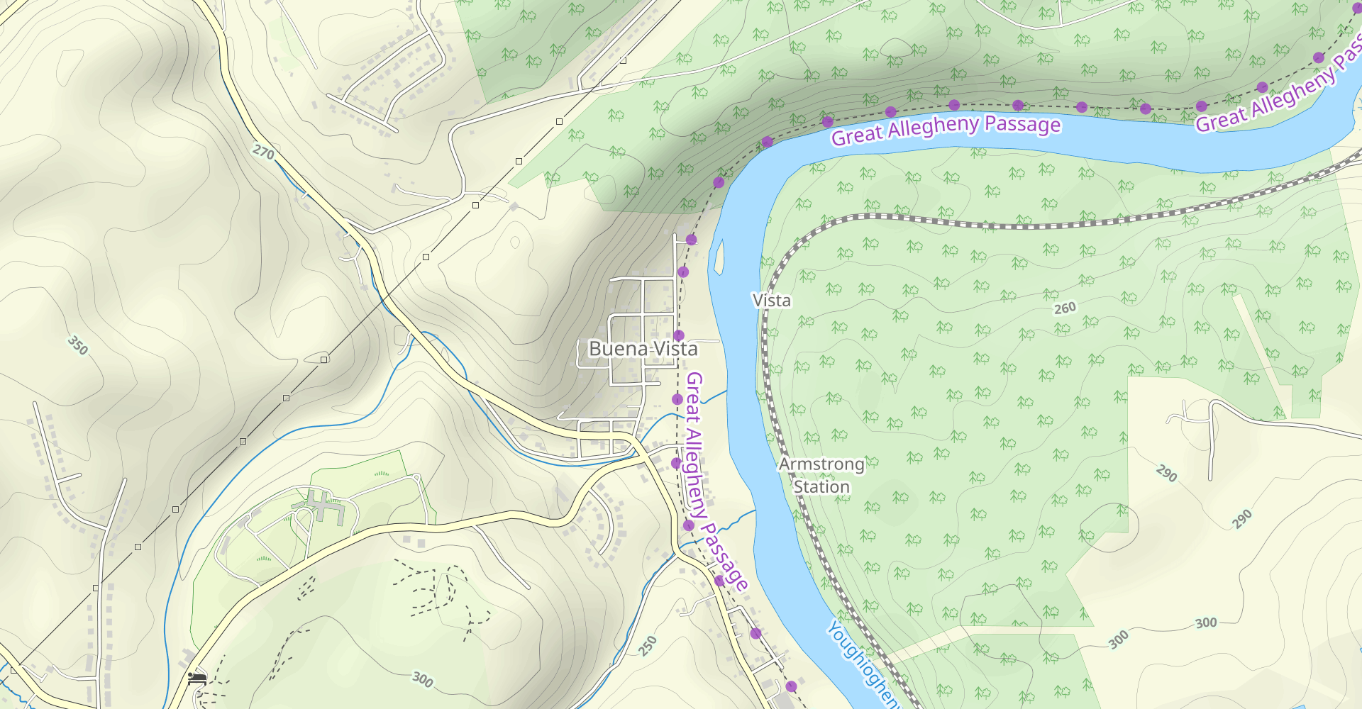 Yough River Trail: Buena Vista to Sutersville