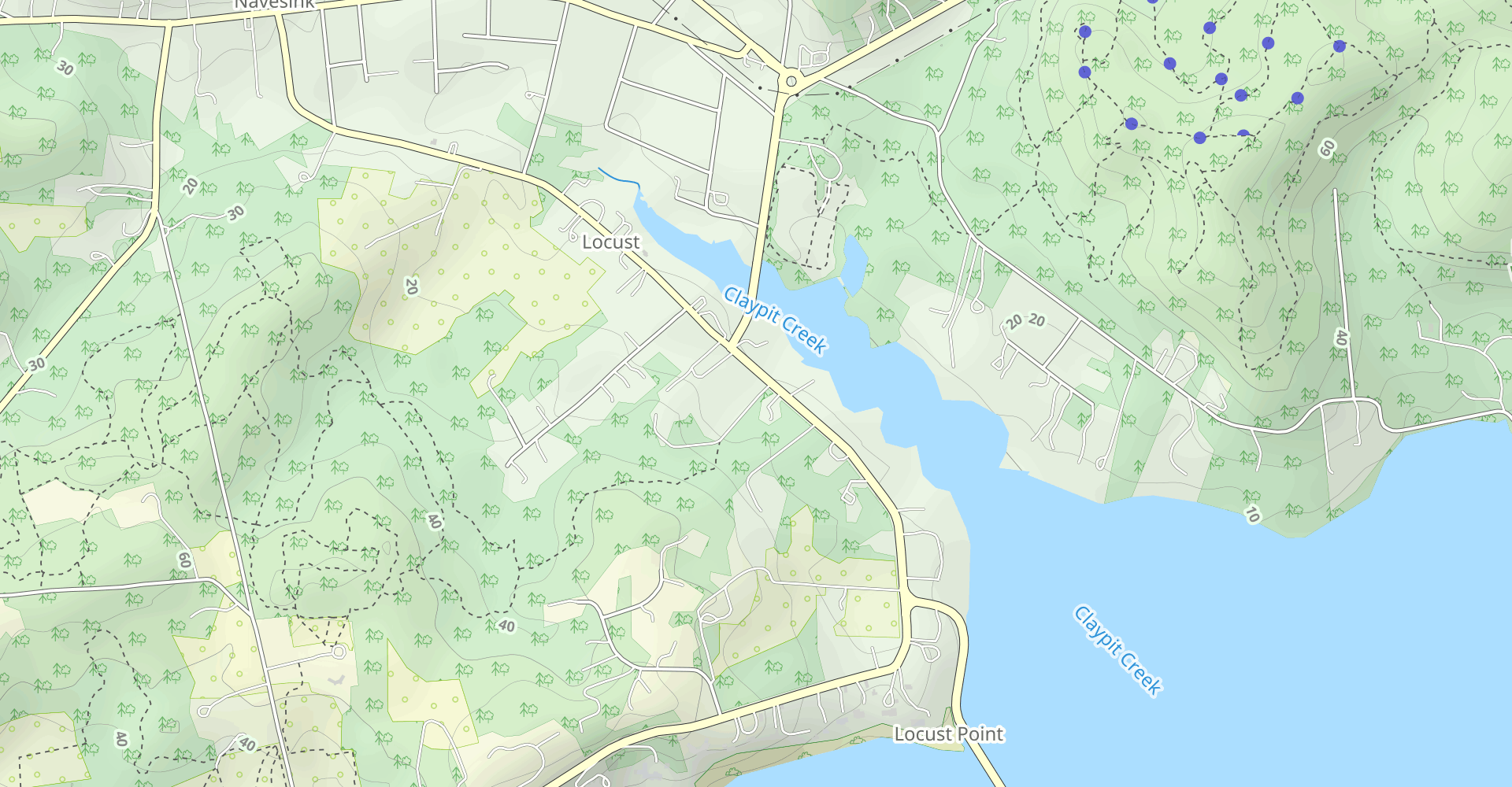 Huber Woods Loop via Locust Point Road Entrance
