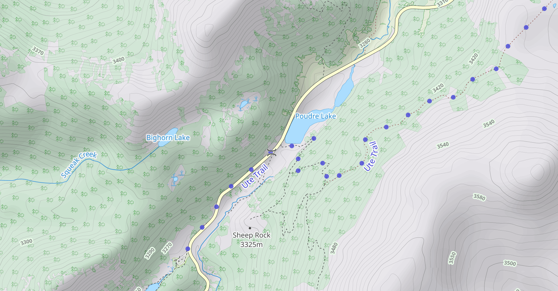 Ute Trail from Poudre Lake to Alpine Ridge