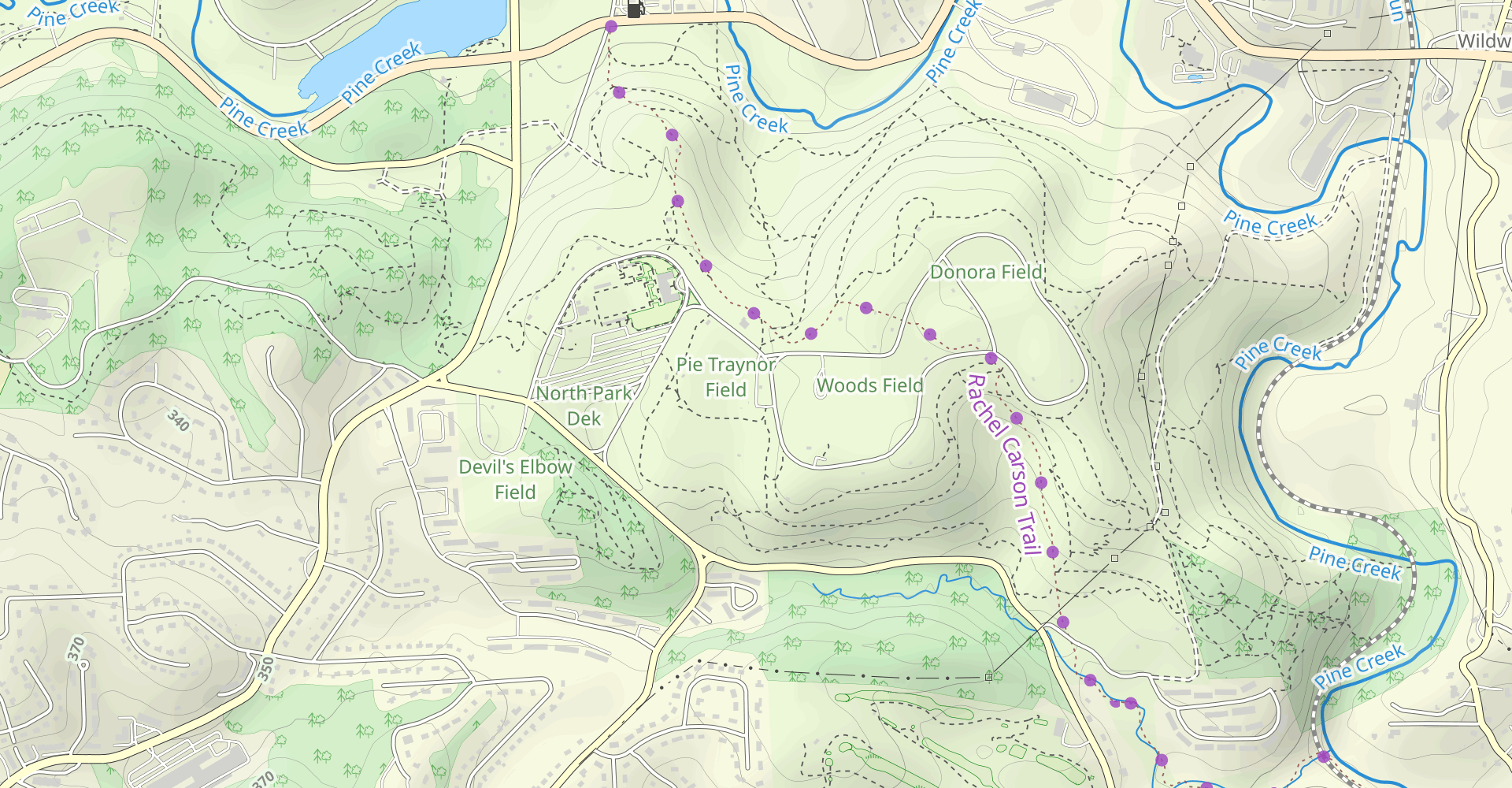 North Park White/Orange Dot Trail Loop