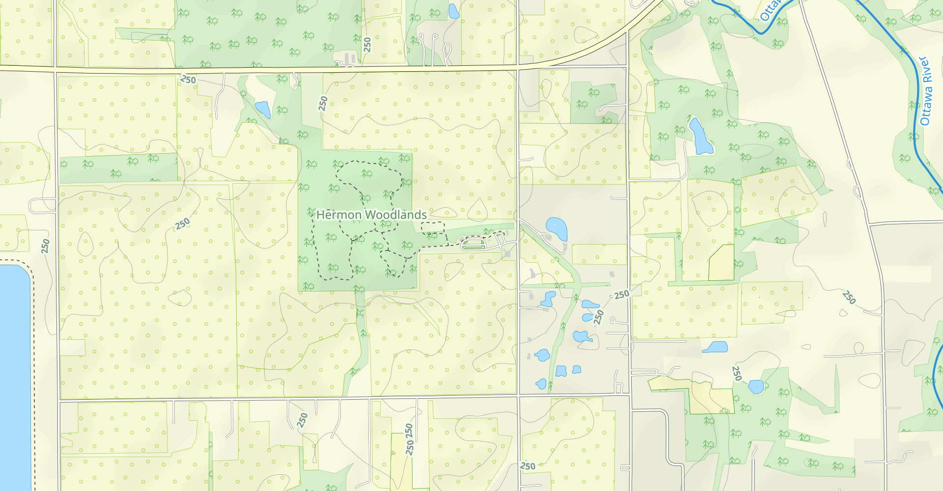 Hermon Woodlands North, West, and South Trails Loop