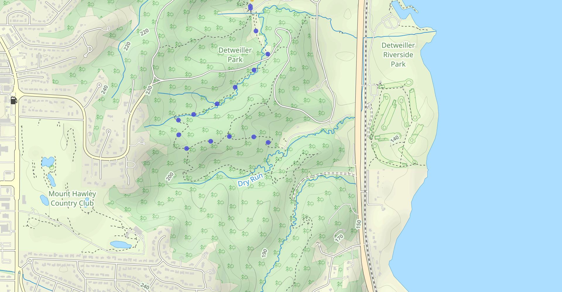 Dry Run Trail to Pimiteoui Trail