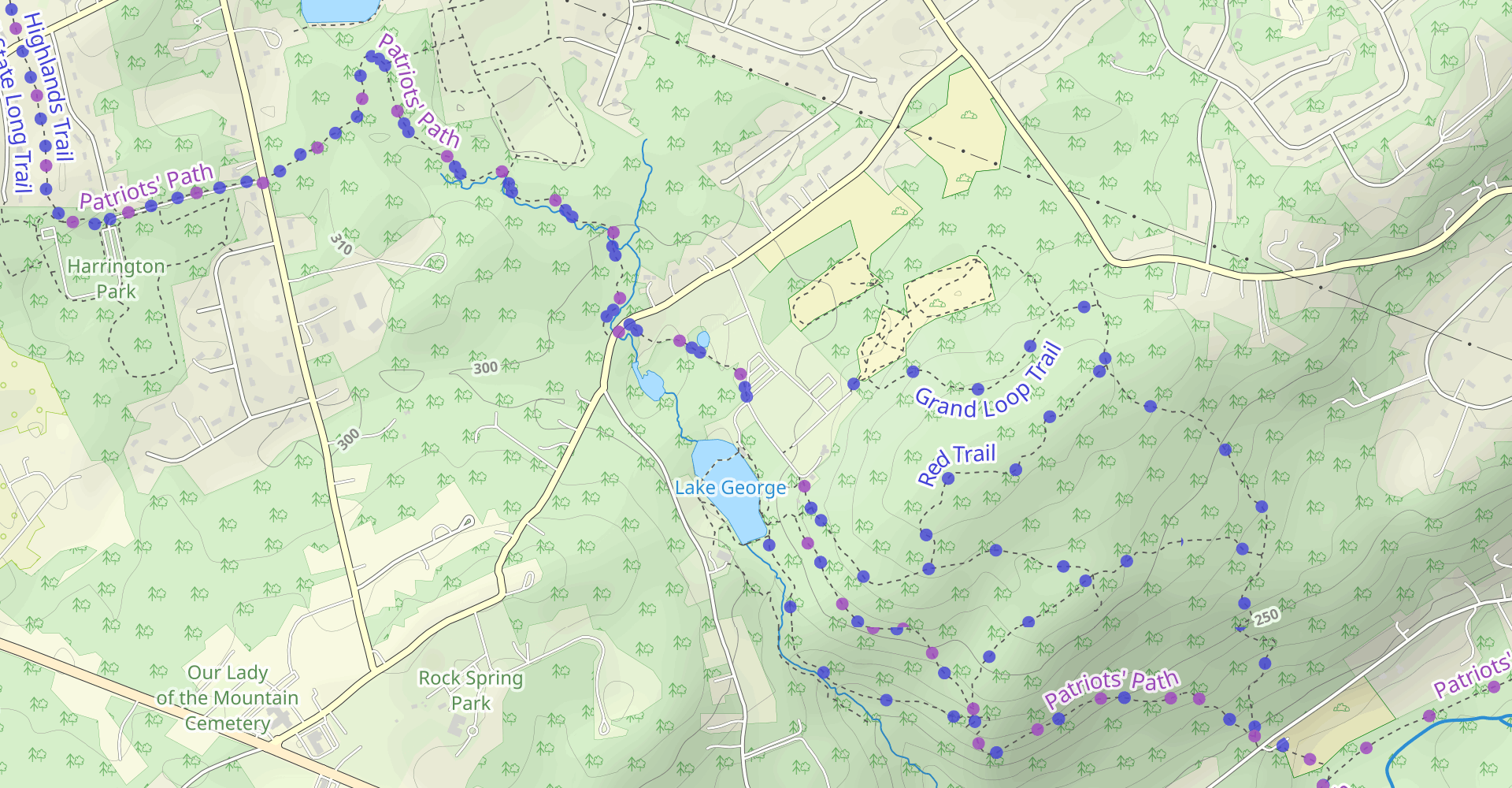 Grand Loop, Quarry Stone and Falling Waters Loop