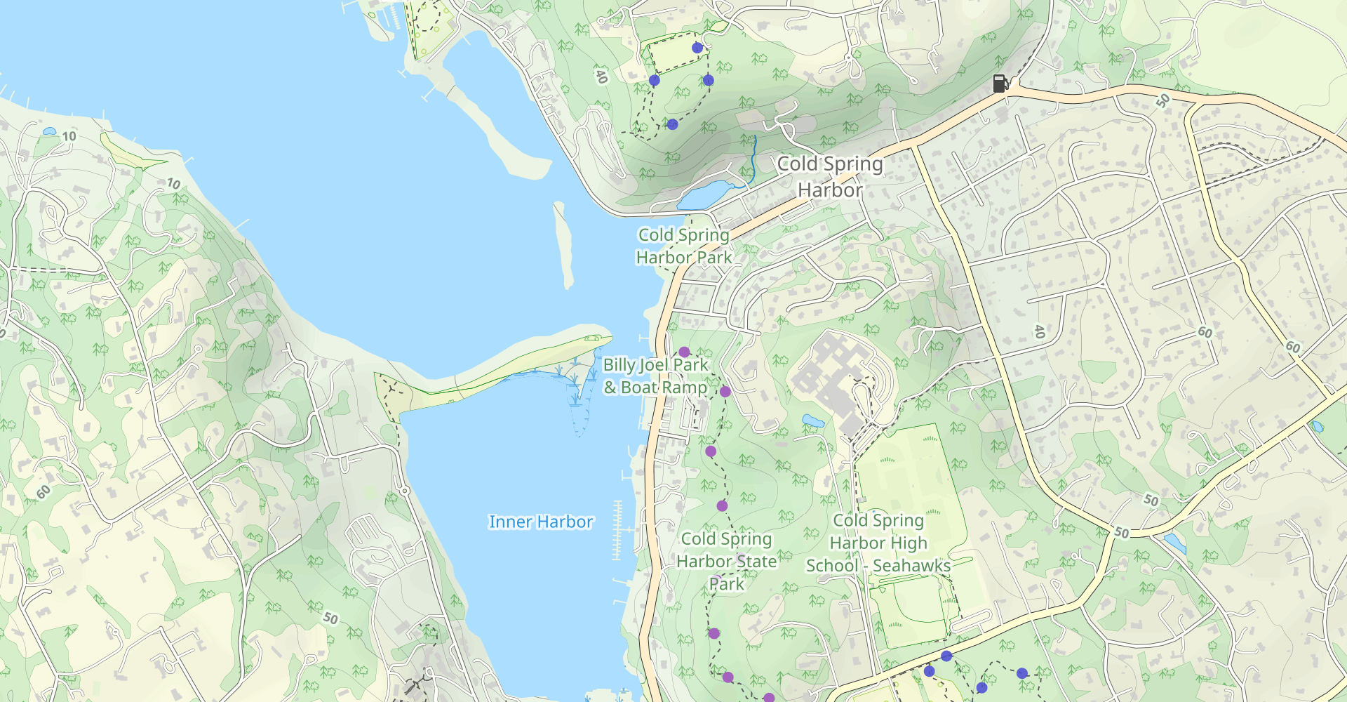 Cold Spring Harbor Trailhead to Lawrence Hill Road