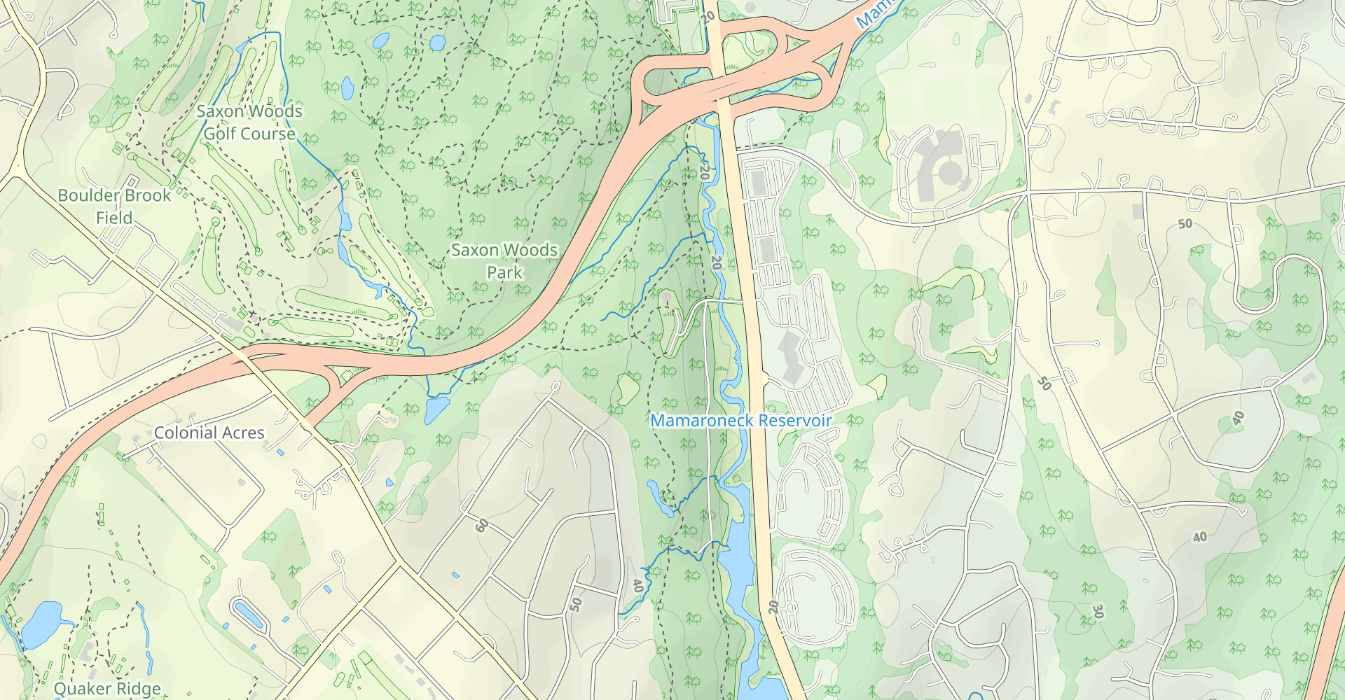 Mamaroneck Reservoir via Yellow Trail Loop