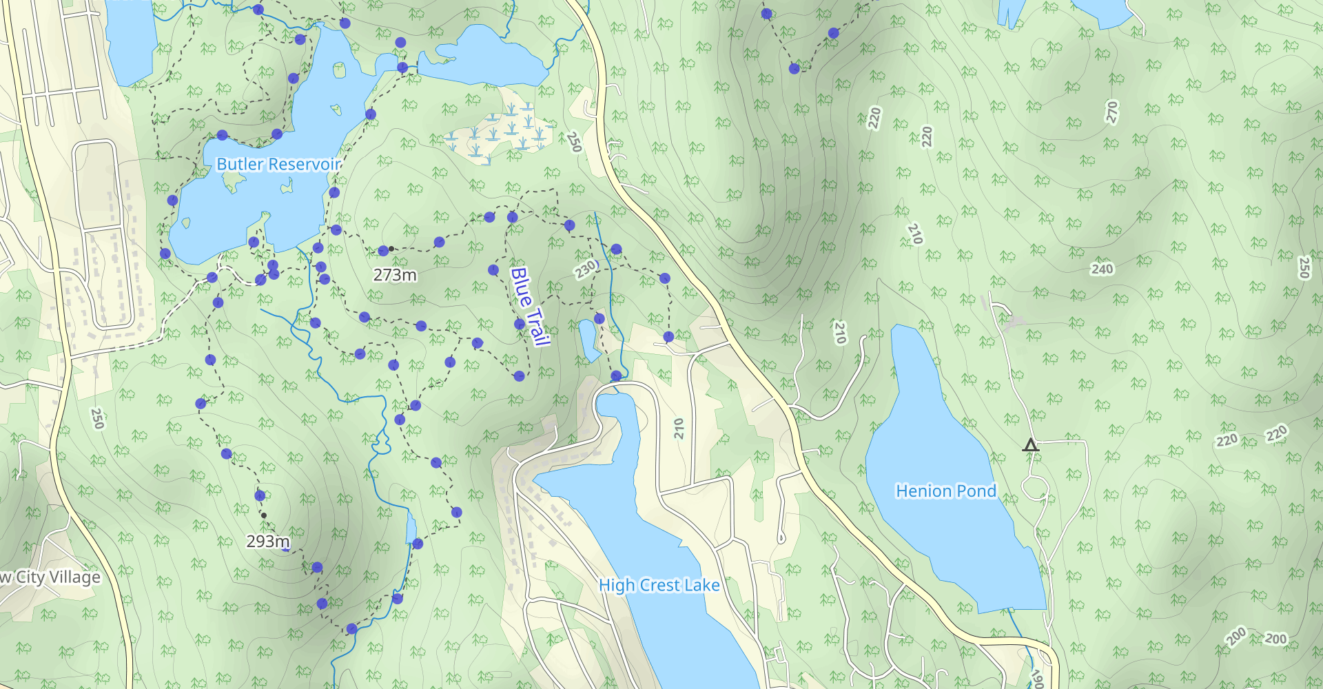 Butler Reservoir via Blue and White Trail Loop
