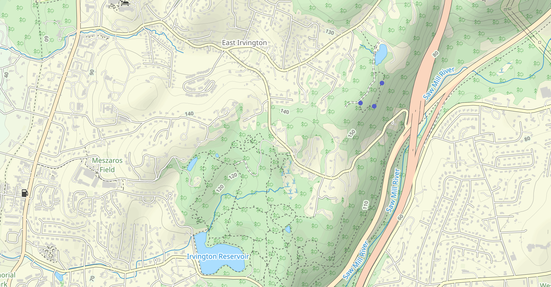 O'Hara Nature Center to Irvington Reservoir