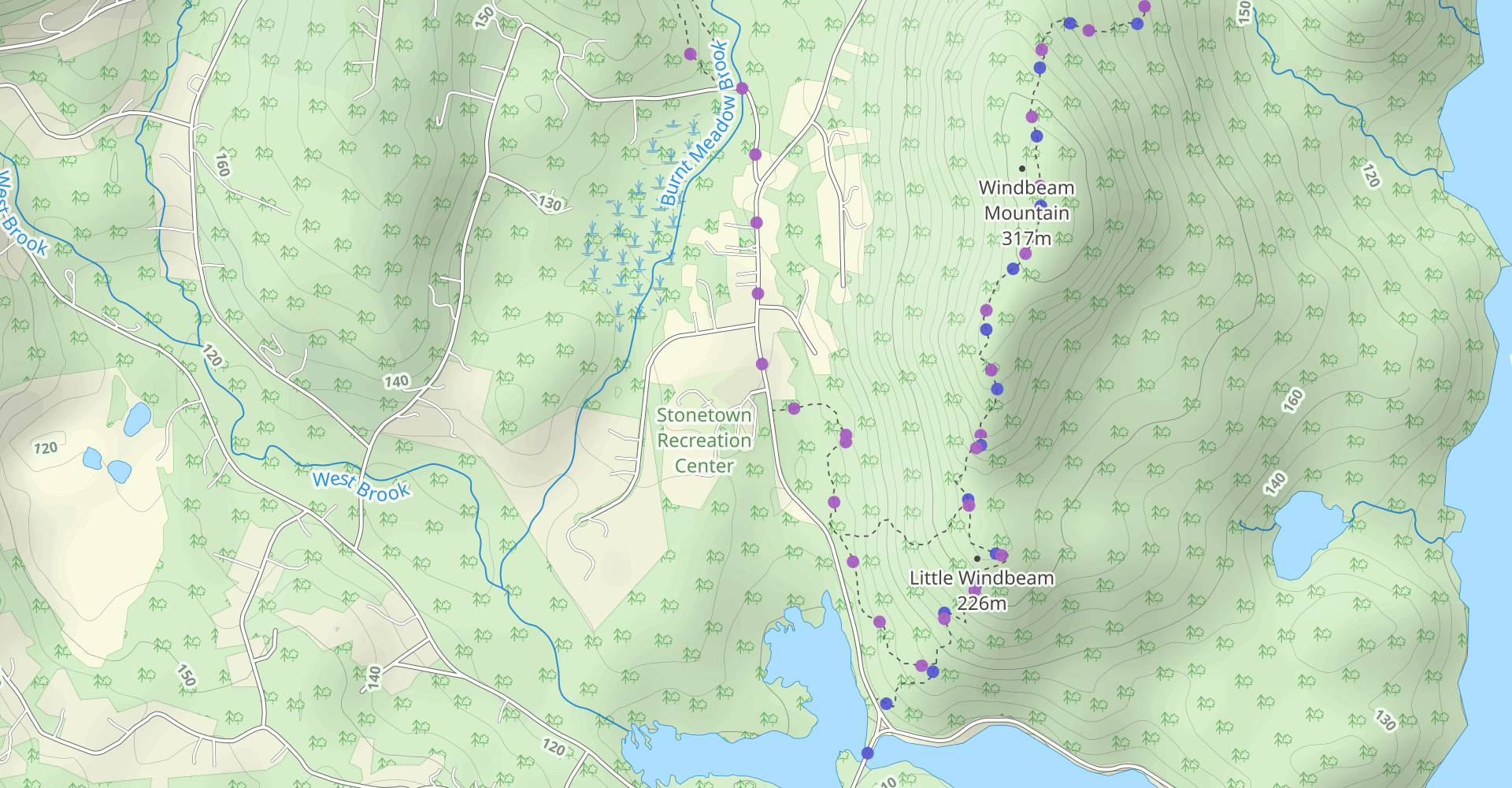 Windbeam Mountain, Bear Mountain, Board Mountain and Lake Rickonda Trail