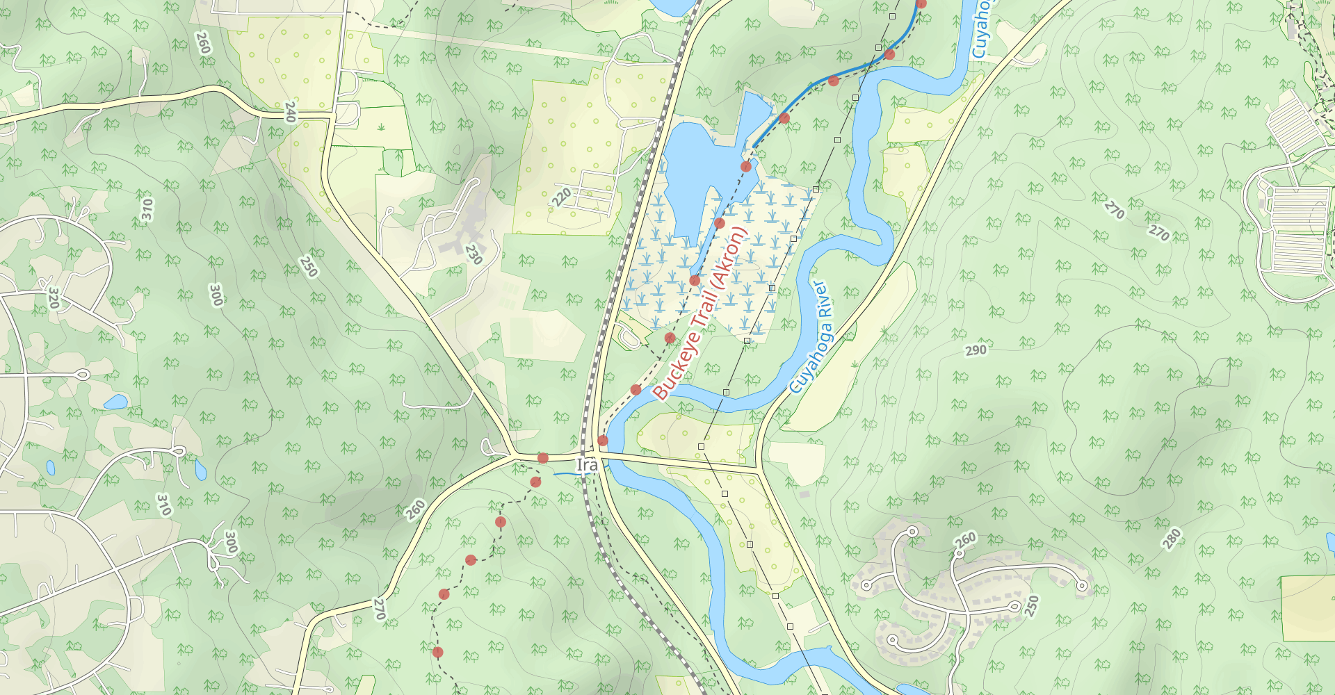 Ohio and Erie Canal Towpath from Ira Trailhead