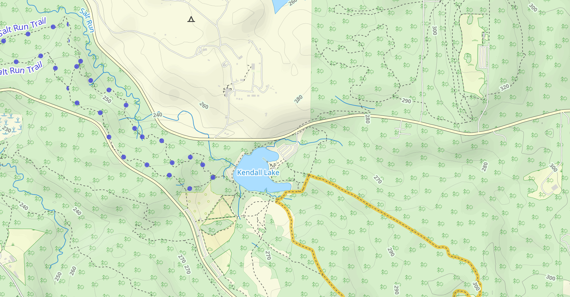 Pine Grove Trail and Ledges Trail Loop from Kendall Lake