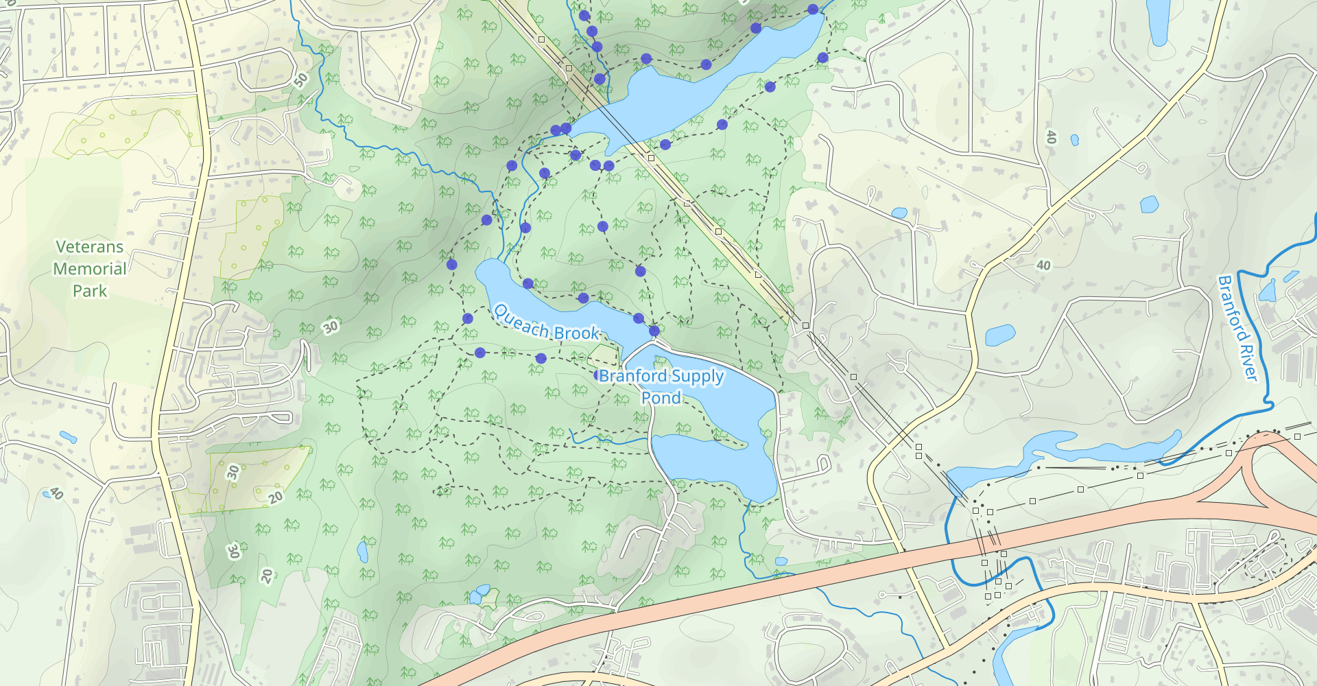 Hike Branford Supply Pond Red Trail Loop