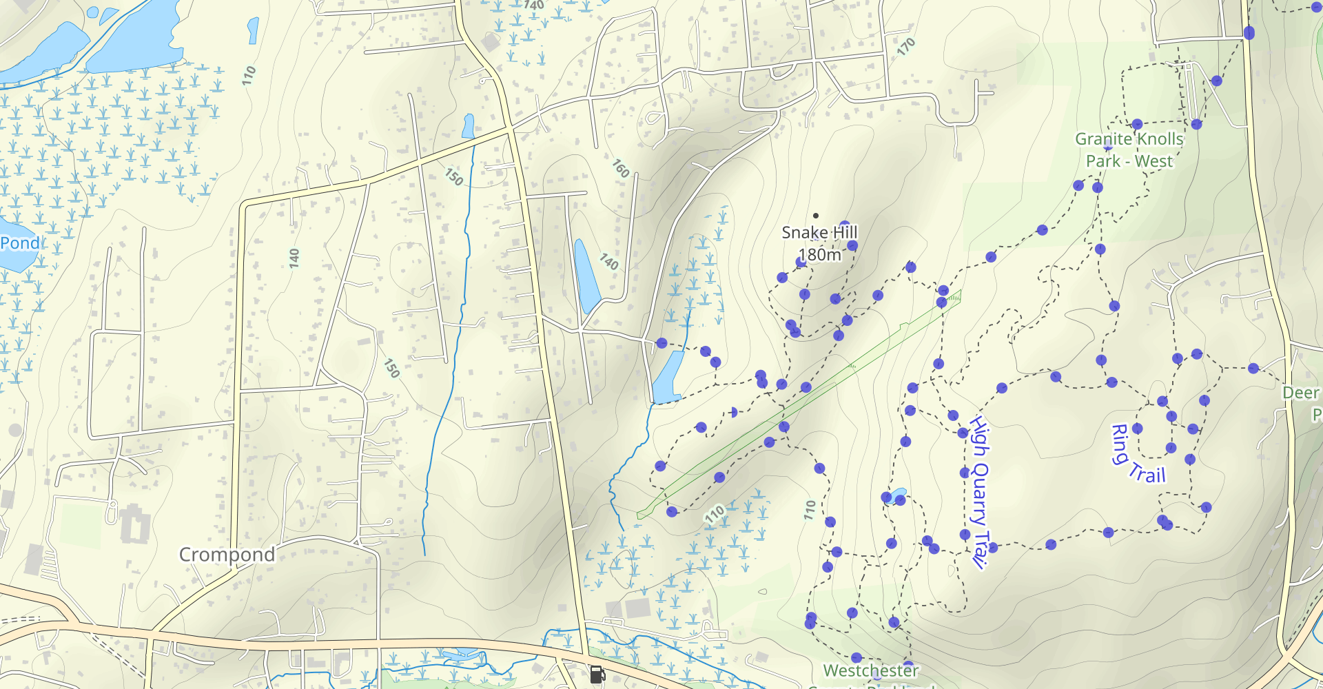 Quarry Lookout via White, Red, Green and Blue Trail Loop