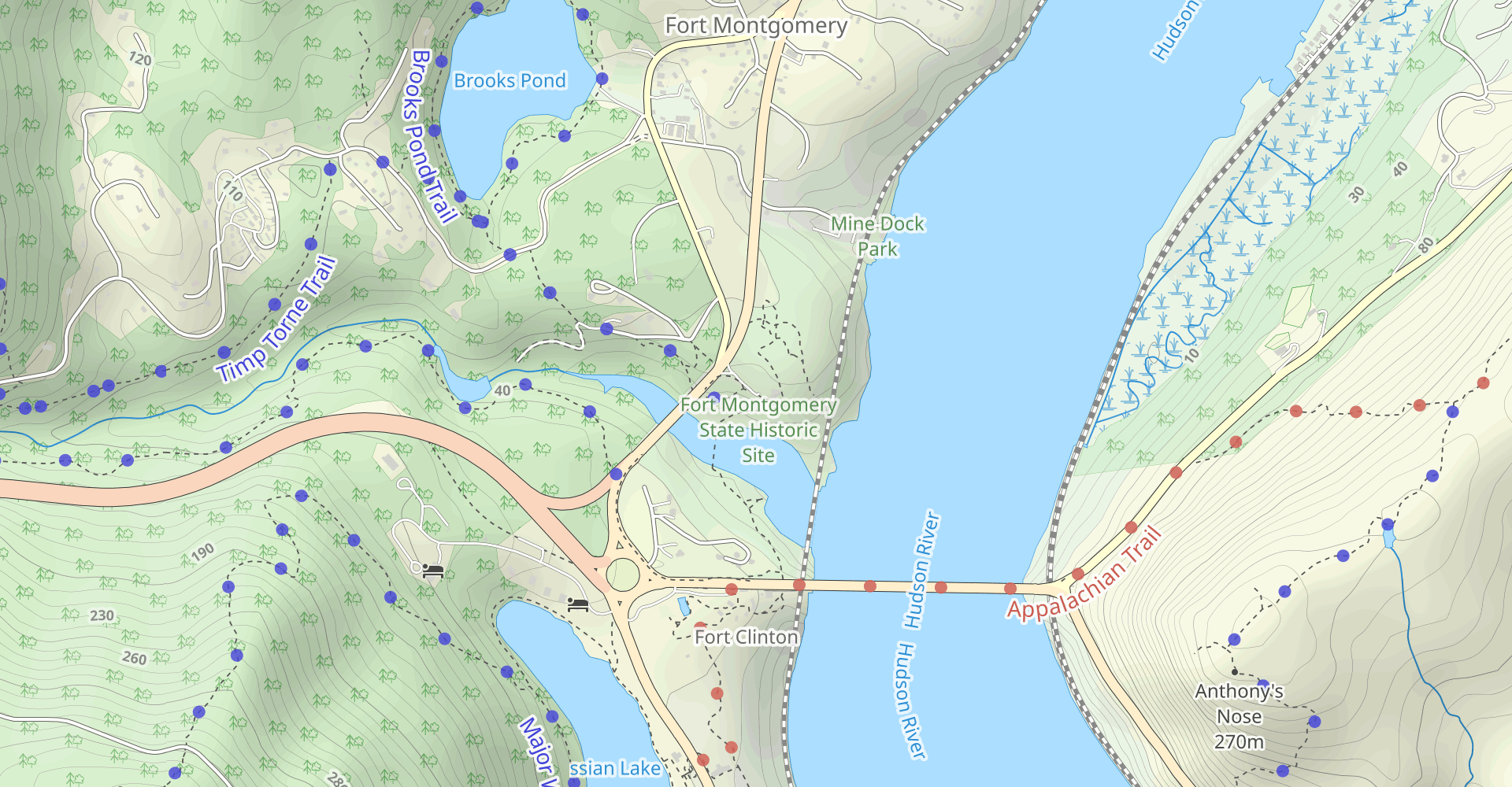 Bear Mountain Loop via Twin Forts