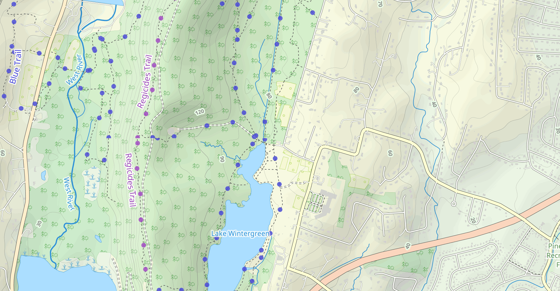 Hike Lake Wintergreen White And Red Loop