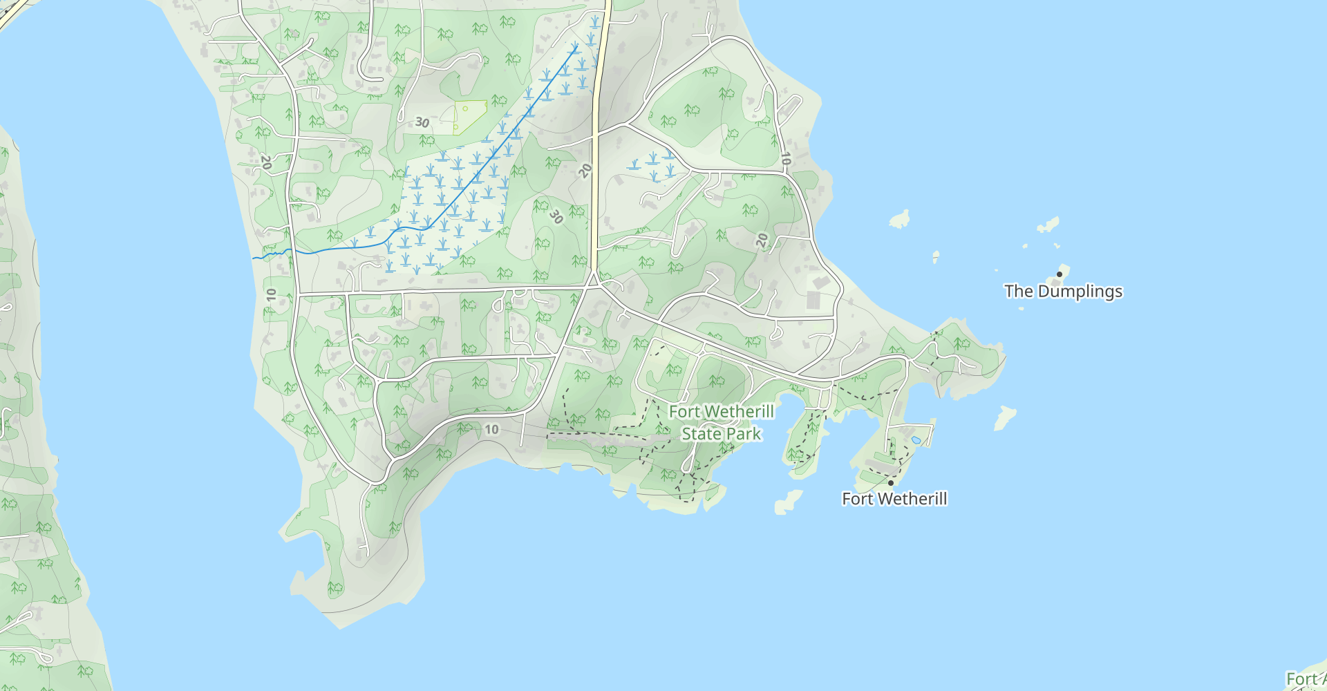 Fort Wetherill State Park Trail
