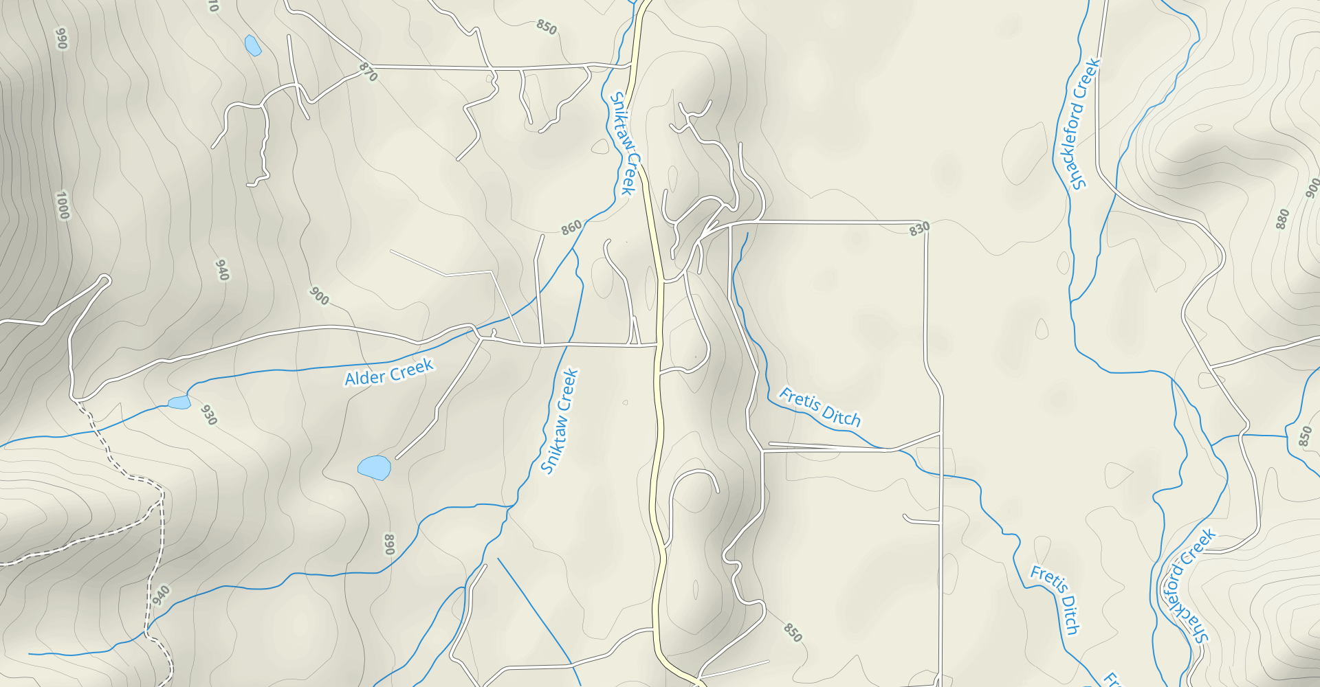 Big Meadows Road: Alder Creek to Sniktaw Meadow