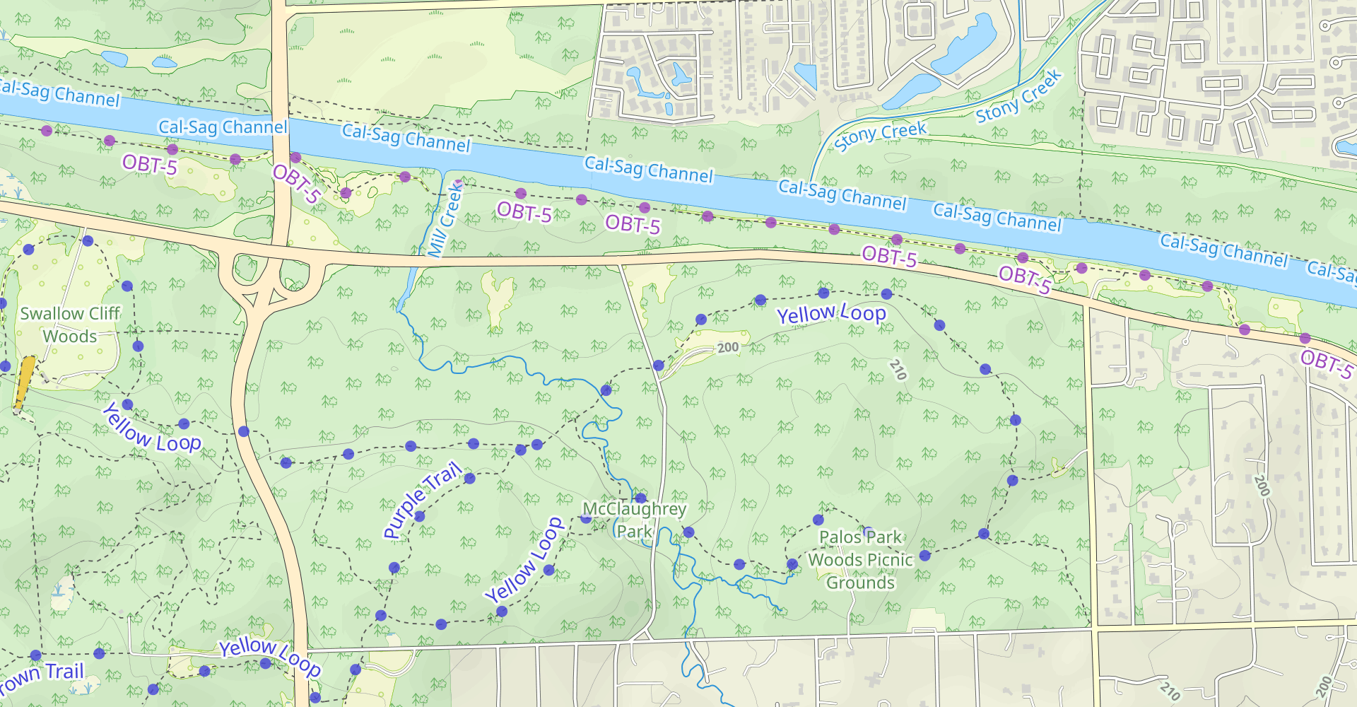 Sag Valley Loop via Palos Park Woods