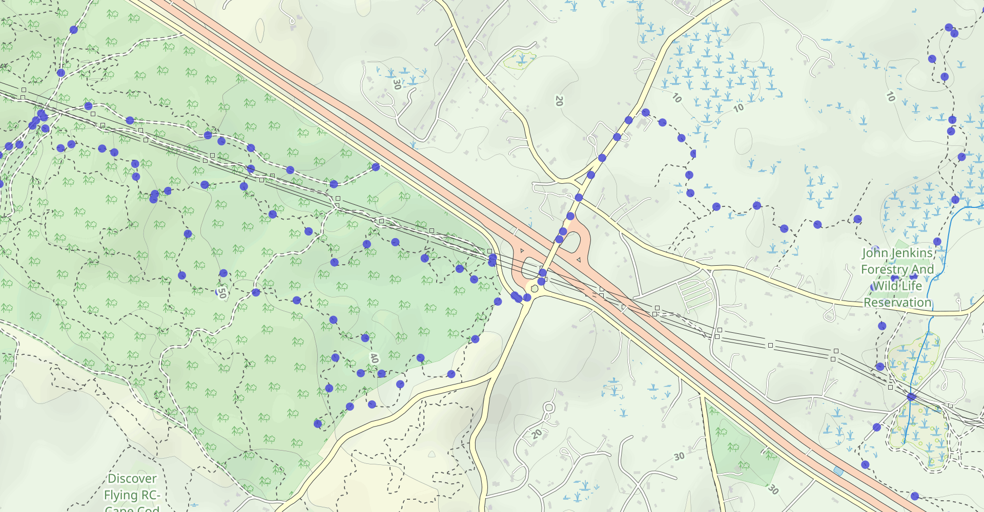 ToT North, North Ridge, Lookout Lane, and Scott Rock Trails Loop