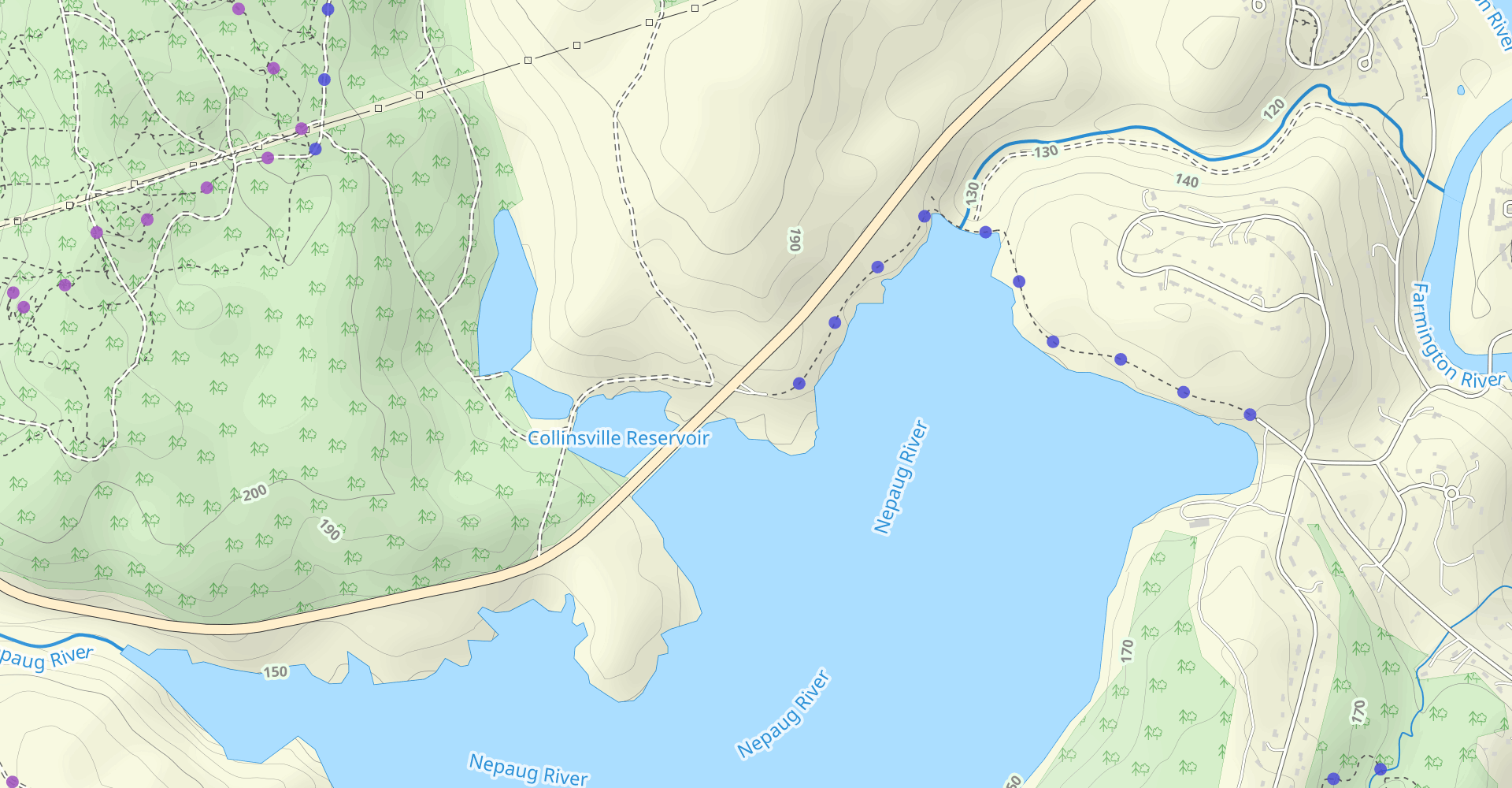 Hike Nepaug Reservoir Trail