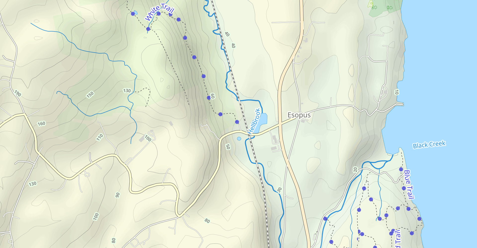 White Trail to Hudson River Overlook