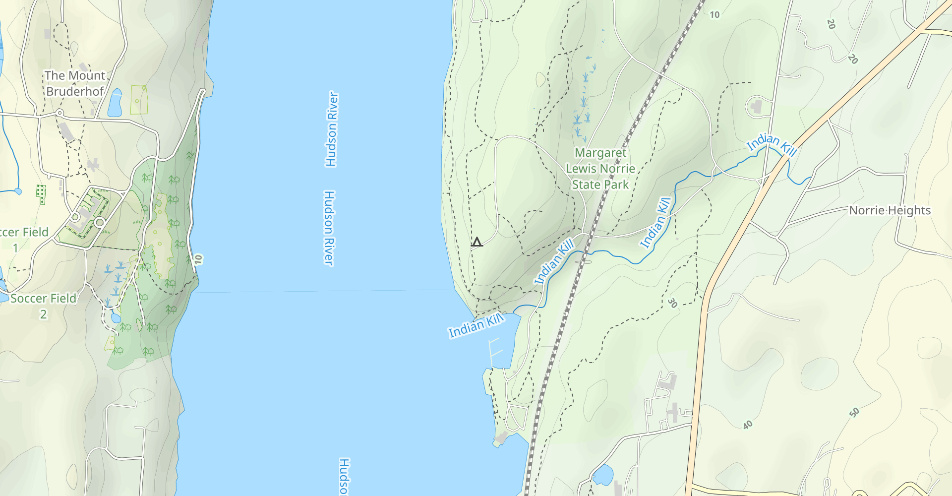 Camp at Mills Norrie State Park 