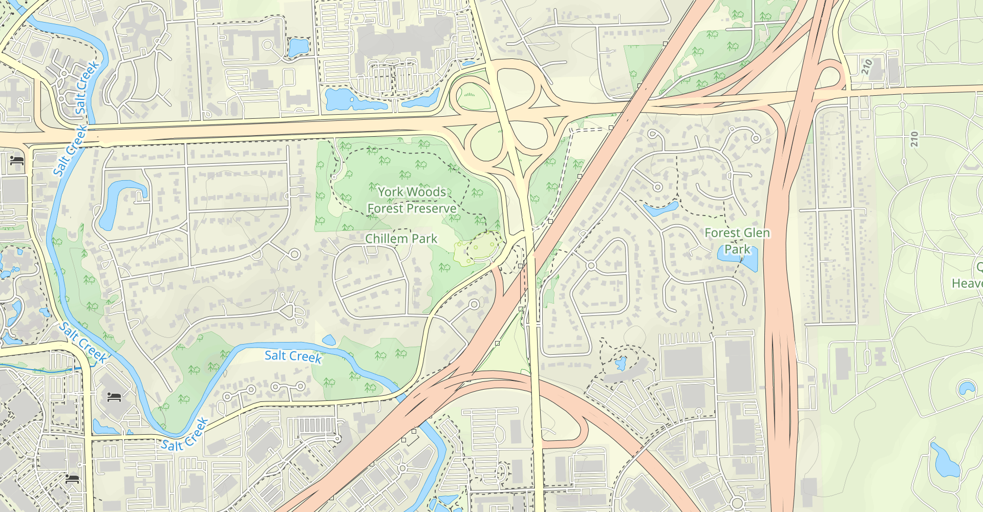 York Woods Forest Preserve: Salt Creek Greenway