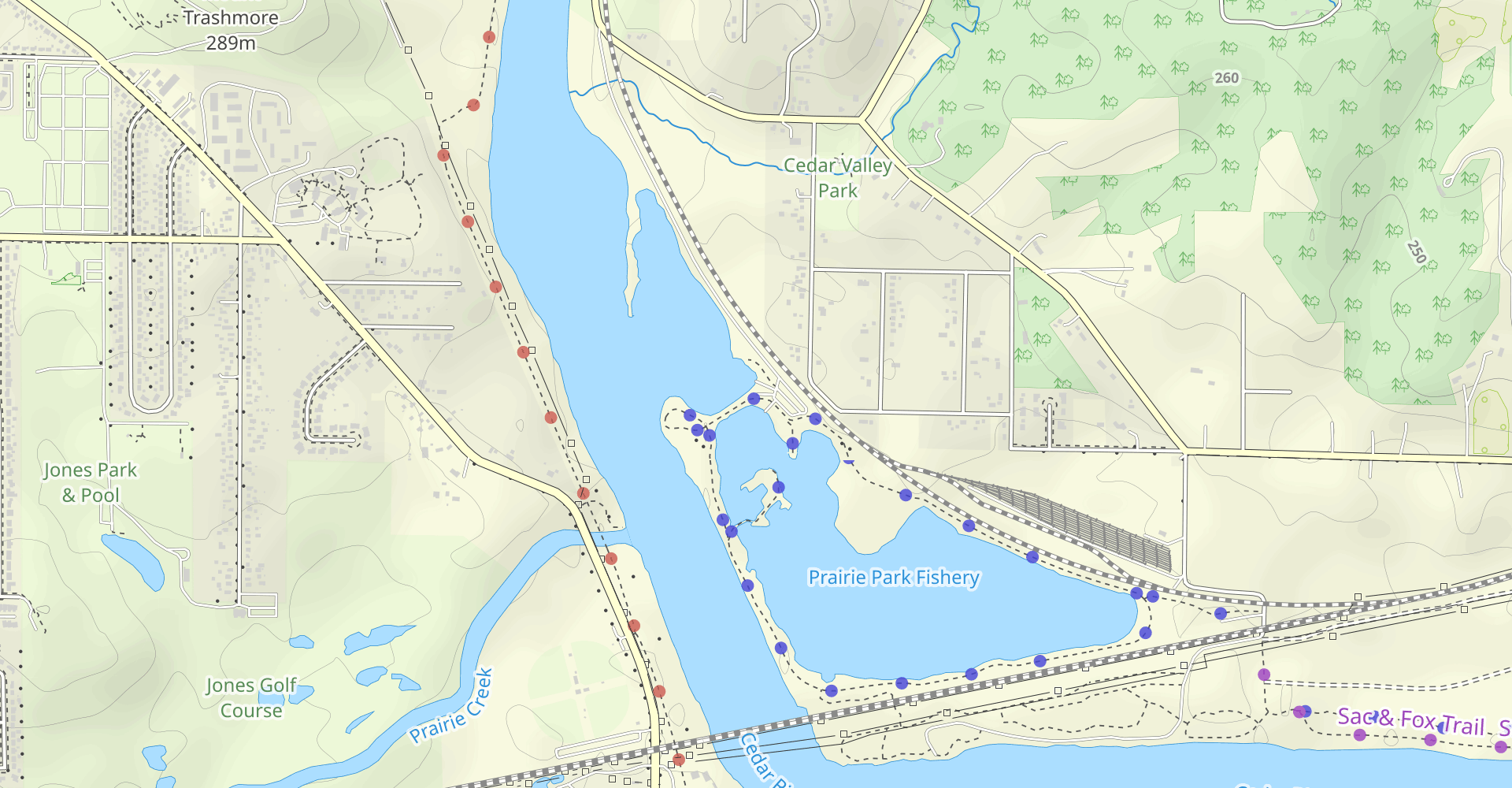 Hike Prairie Park Fishery Trail
