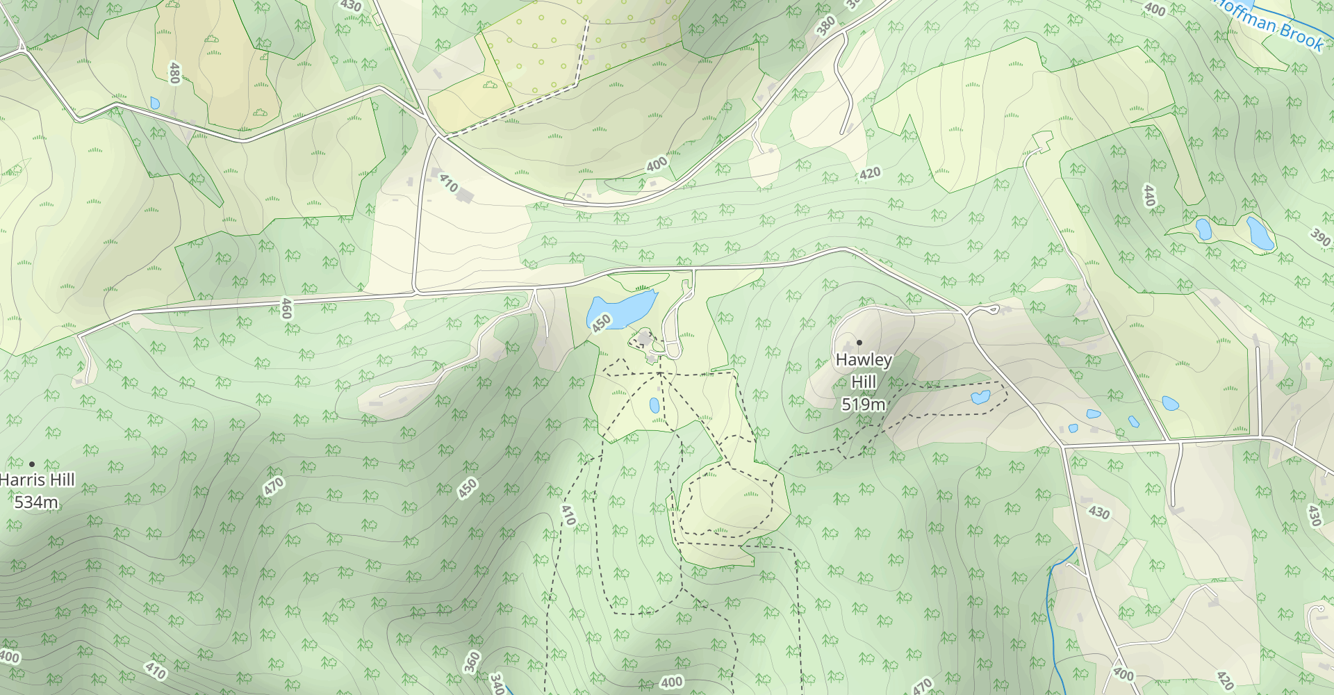 Twain Trail (Red) and President's Trail (Green) Loop