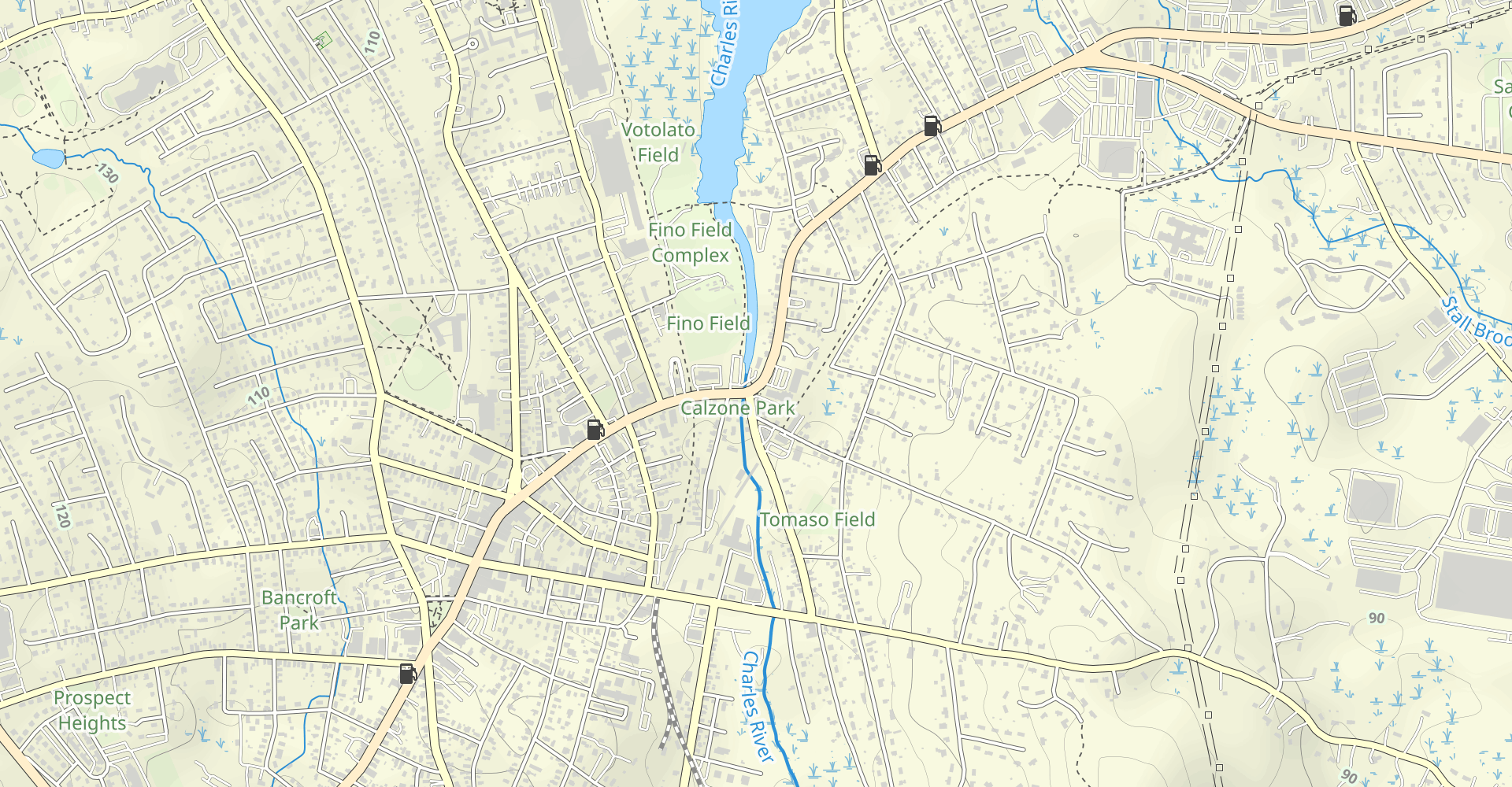 Upper Charles Rail Trail: Milford to Dopping Brook Wetlands