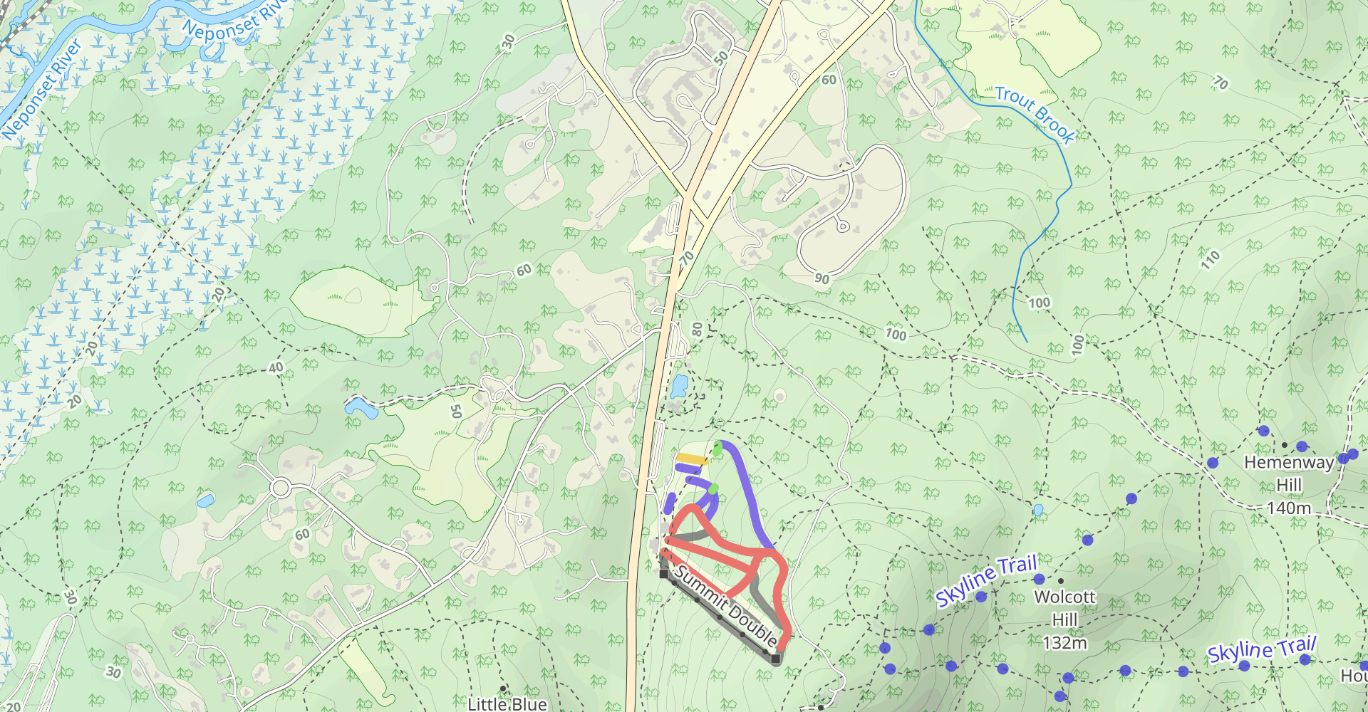 Blue Hills Trail to Elliot tower