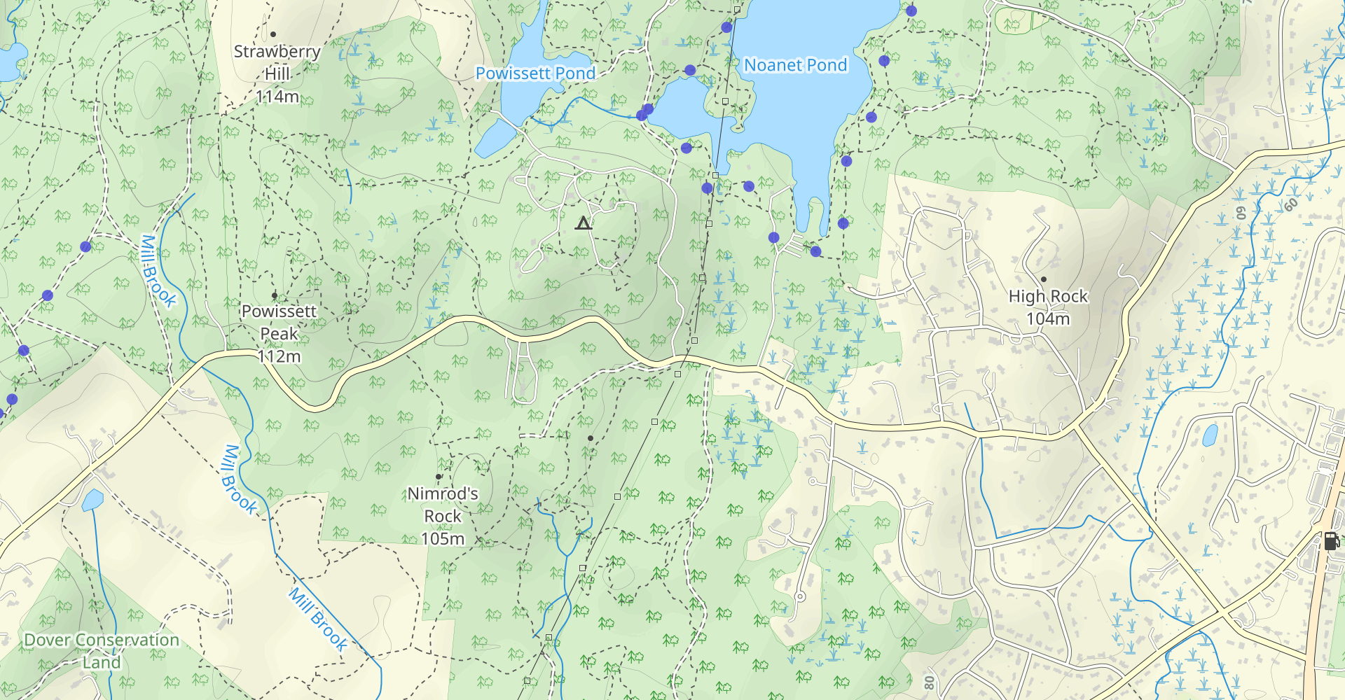 Oak Hill and Mill Brook Loop