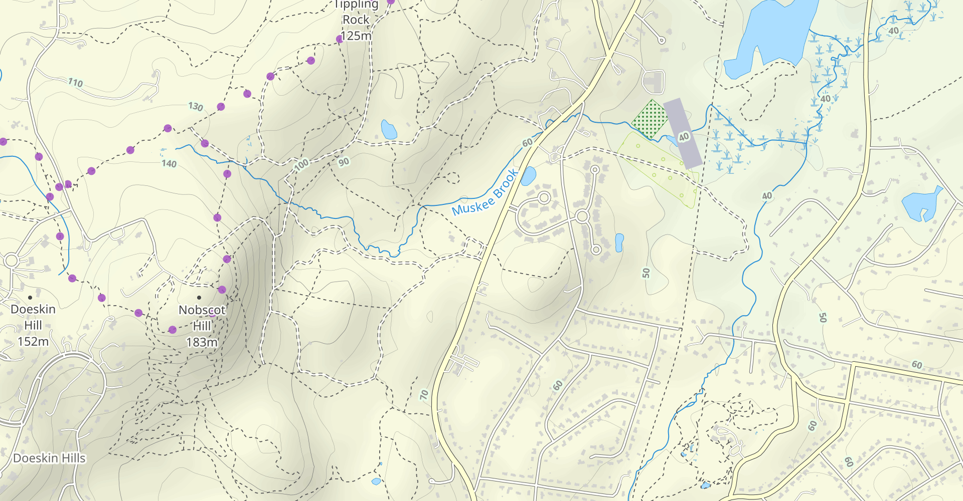 Tipping Rock via Monson, Nixon, Thirty Rd, and Legion Trails
