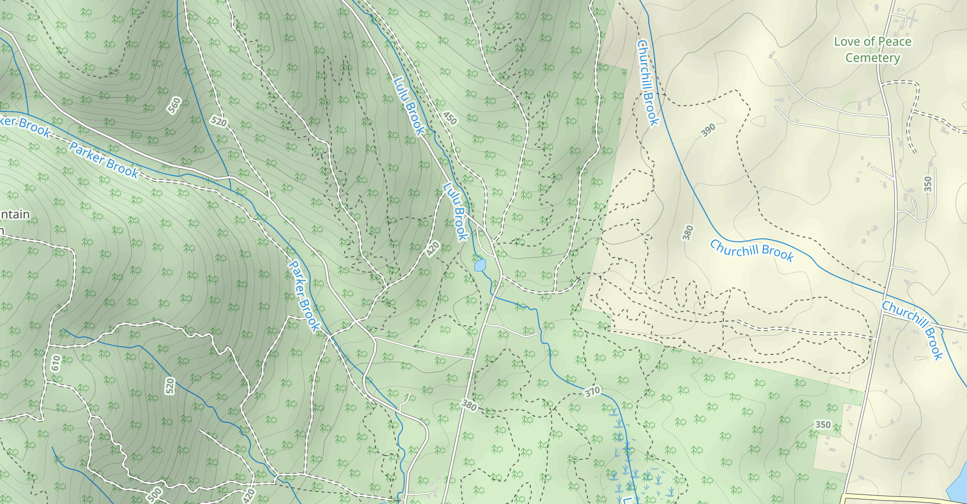 Deer Hill, Rotten Apple, Fuzzy Bunny and Bear Claw Loop
