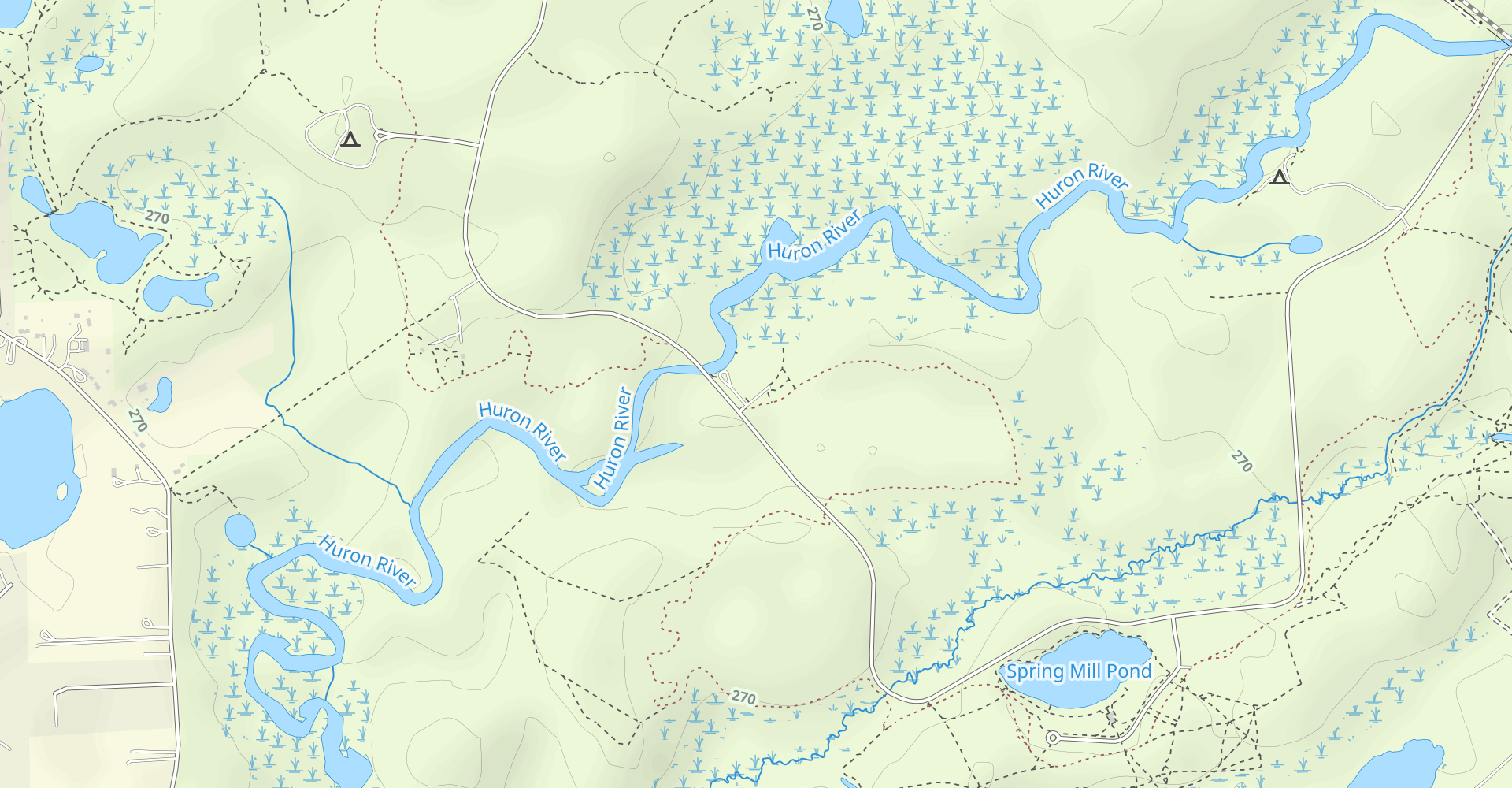 Huron River Kayak Route