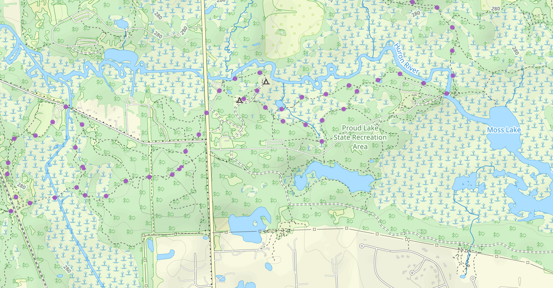 Marsh Trail, River, Red, and Blue Trails Loop