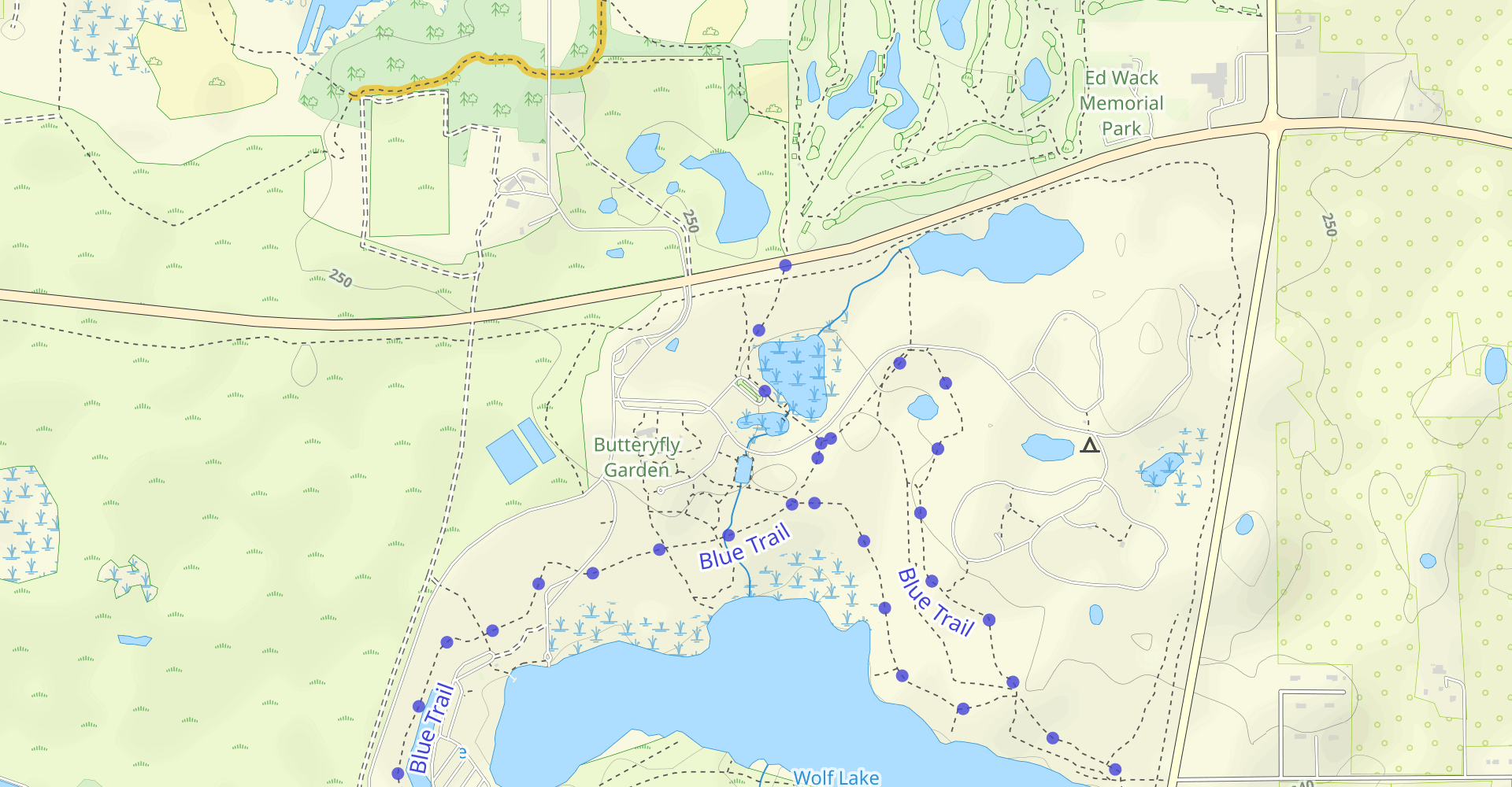 Wolf Lake Loop (Blue and Green Trail)