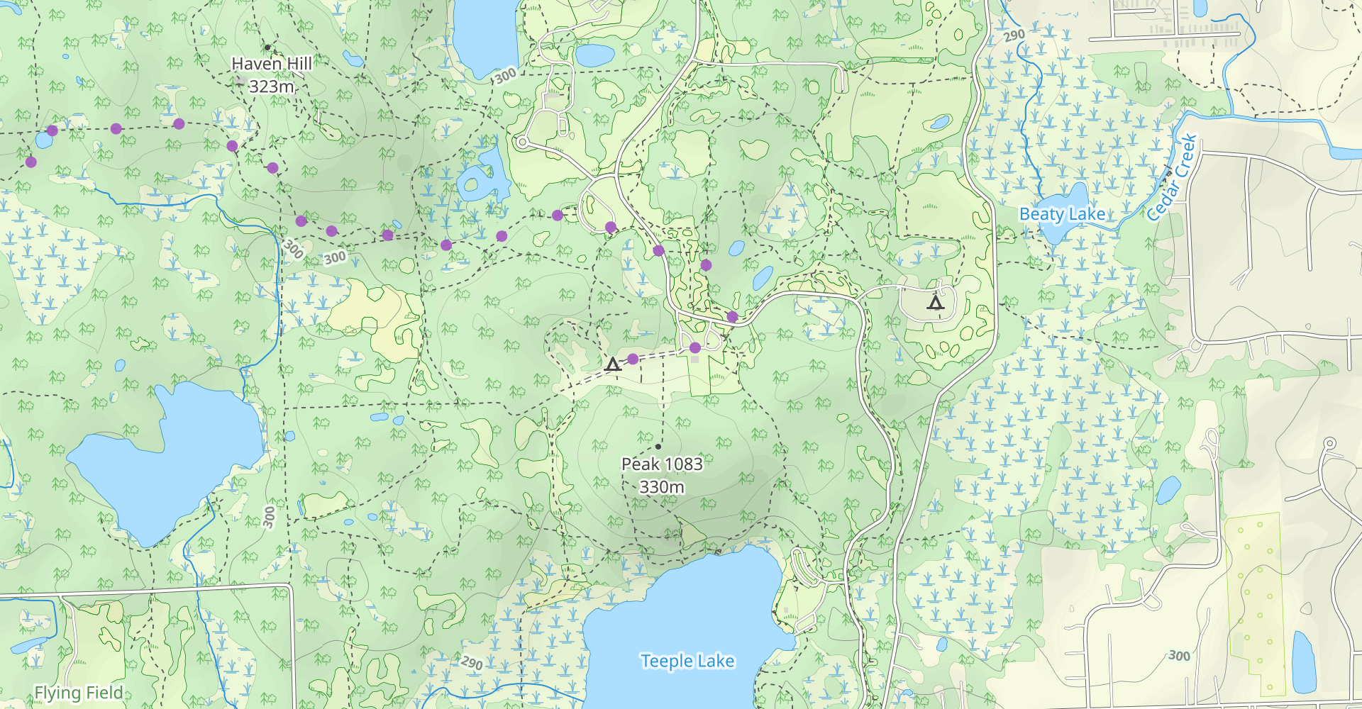 Haven Hill Lake Loop via Blue Trail