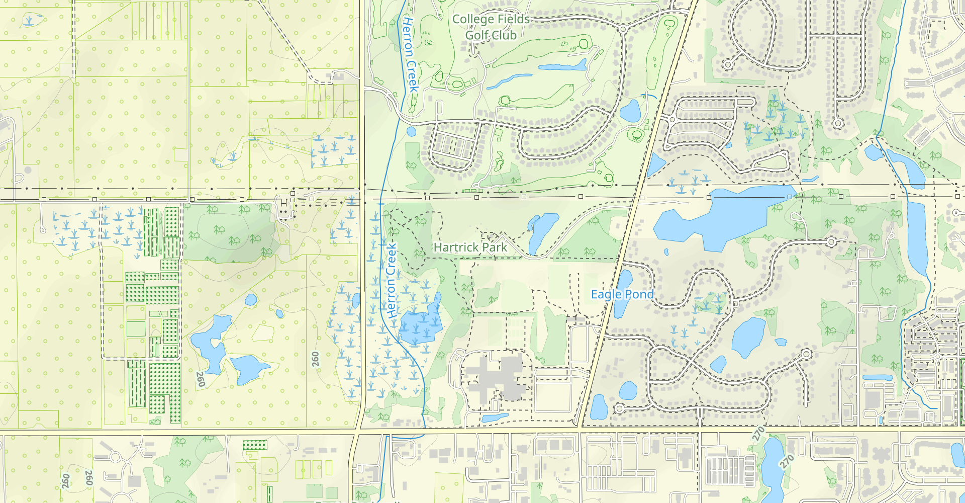 Hartrick Park Orange Loop via Yellow Trail