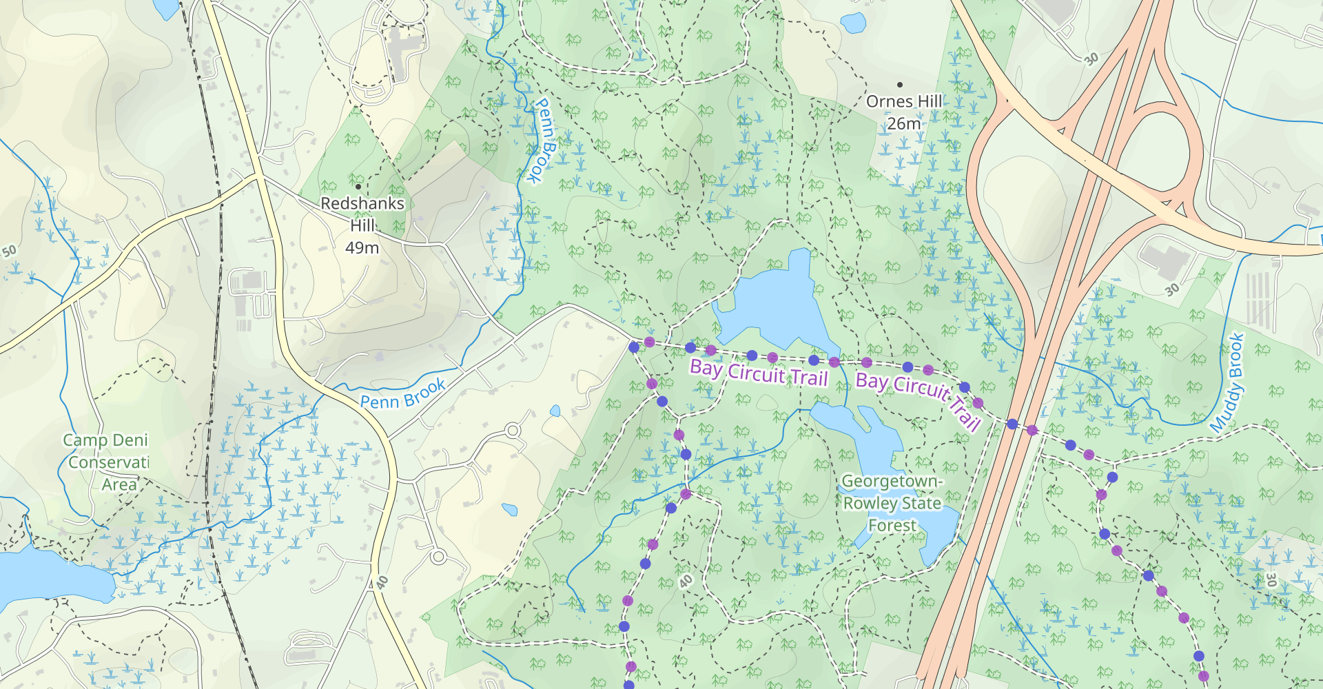 Georgetown-Rowley State Forest Loop Trail